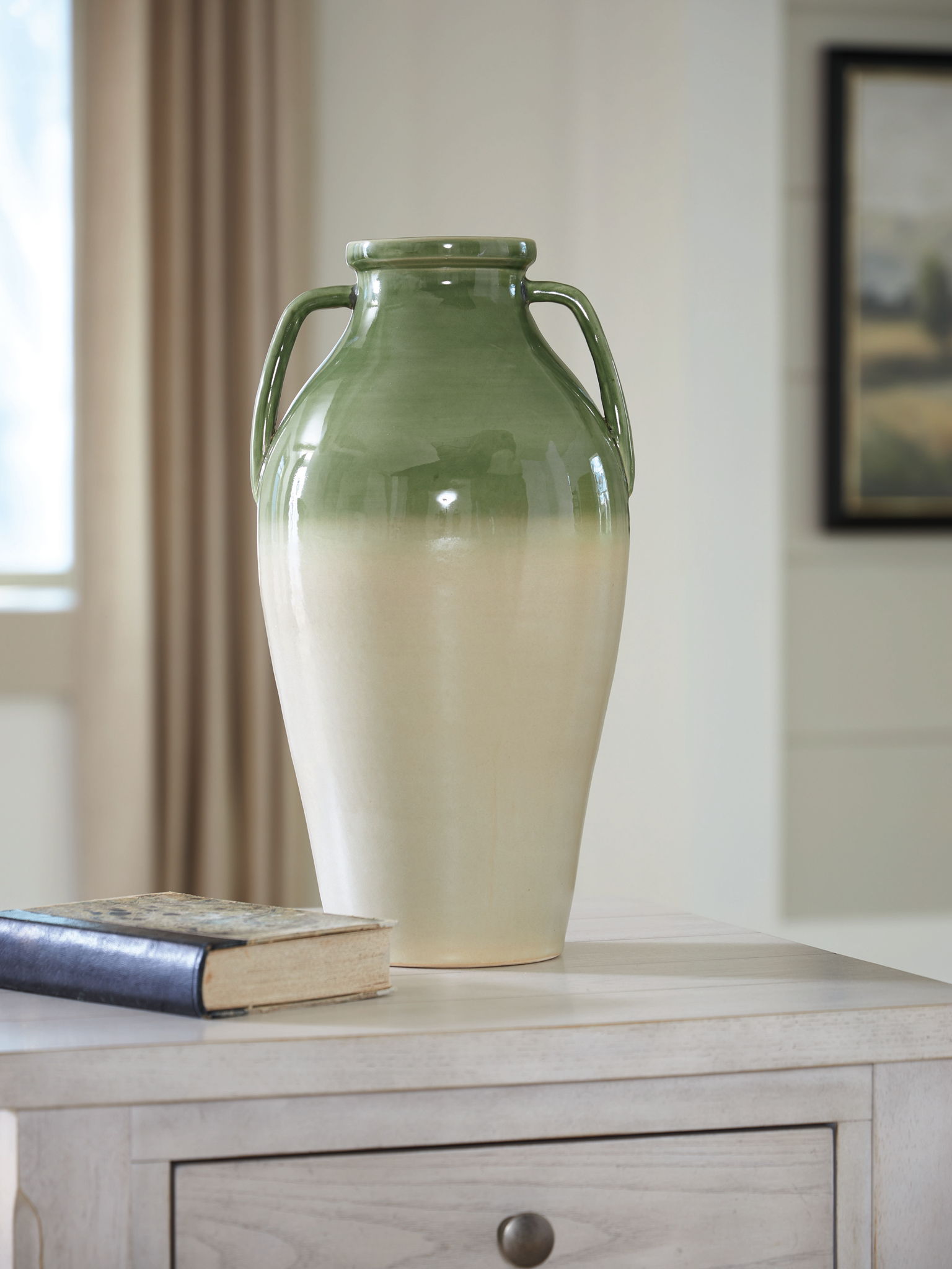 Andorbury - Vase - Green / Beige - Urban Living Furniture (Los Angeles, CA)