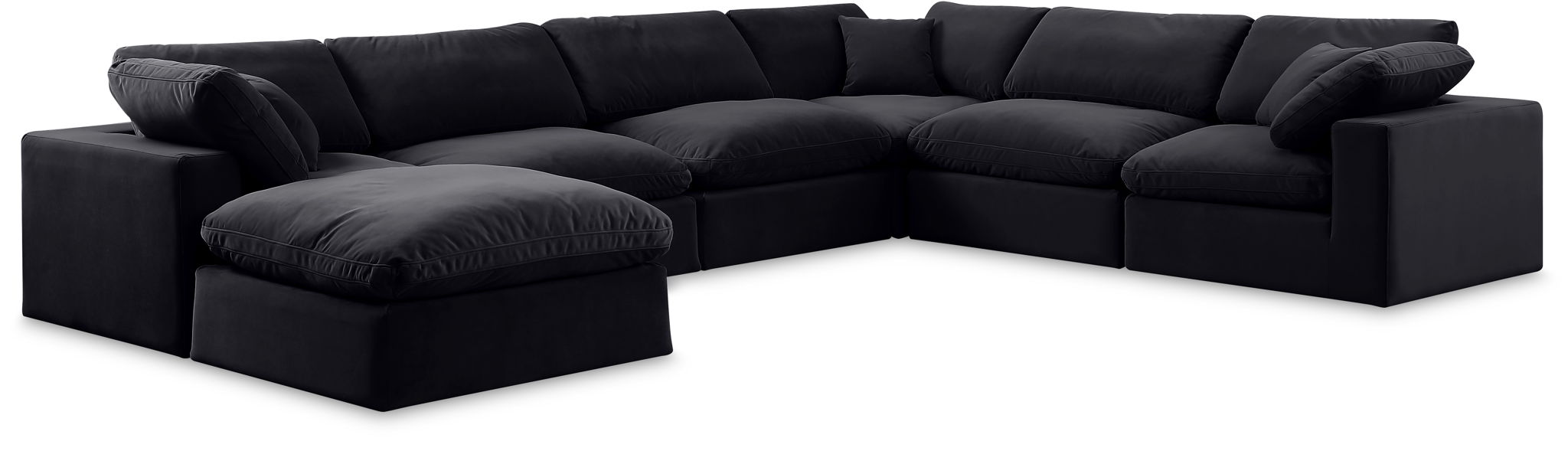 Comfy - 7 Piece Velvet Modular Sectional With Chaise - Urban Living Furniture (Los Angeles, CA)