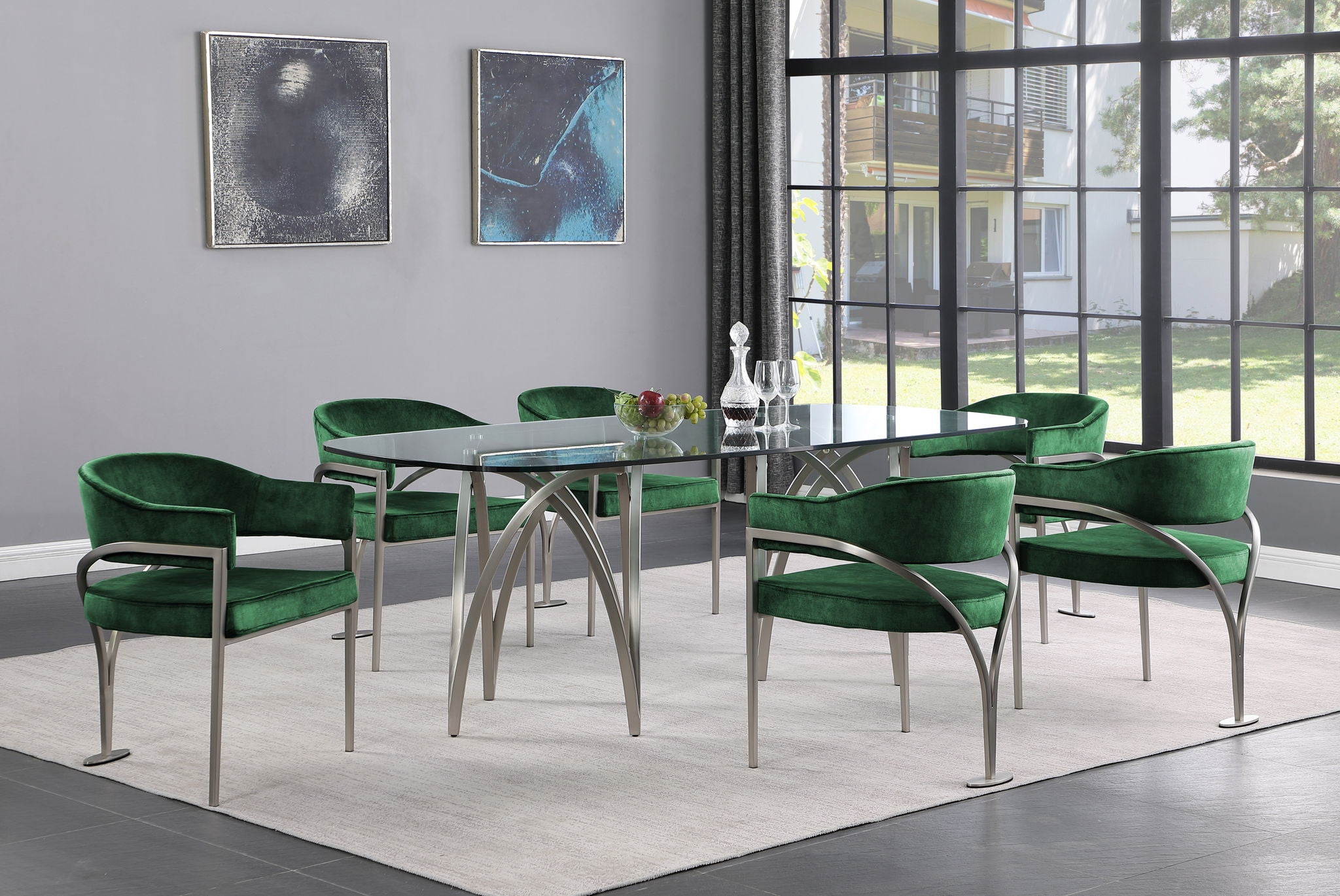 Madelyn - Dining Chair (Set of 2) - Brushed Chrome - Urban Living Furniture (Los Angeles, CA)