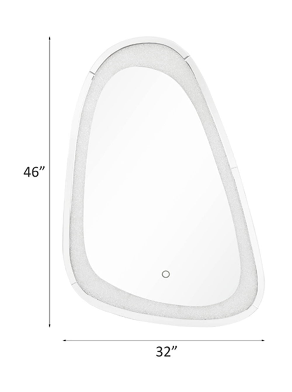 Noralie - 46" Accent Mirror With LED - Mirrored & Faux Diamonds - Urban Living Furniture (Los Angeles, CA)