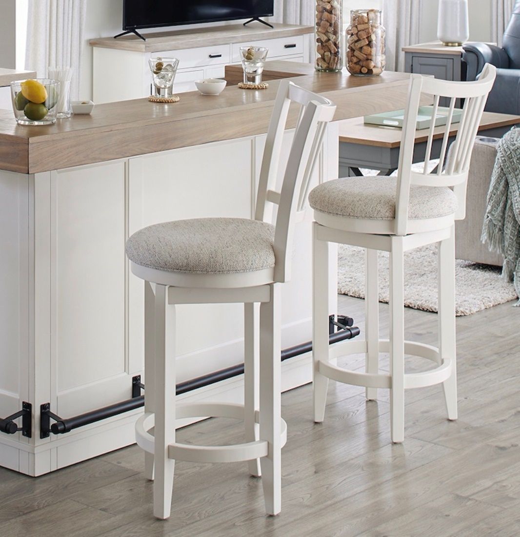 Americana Modern Dining - Spindle Back Swivel Barstool - Cotton - Urban Living Furniture (Los Angeles, CA)