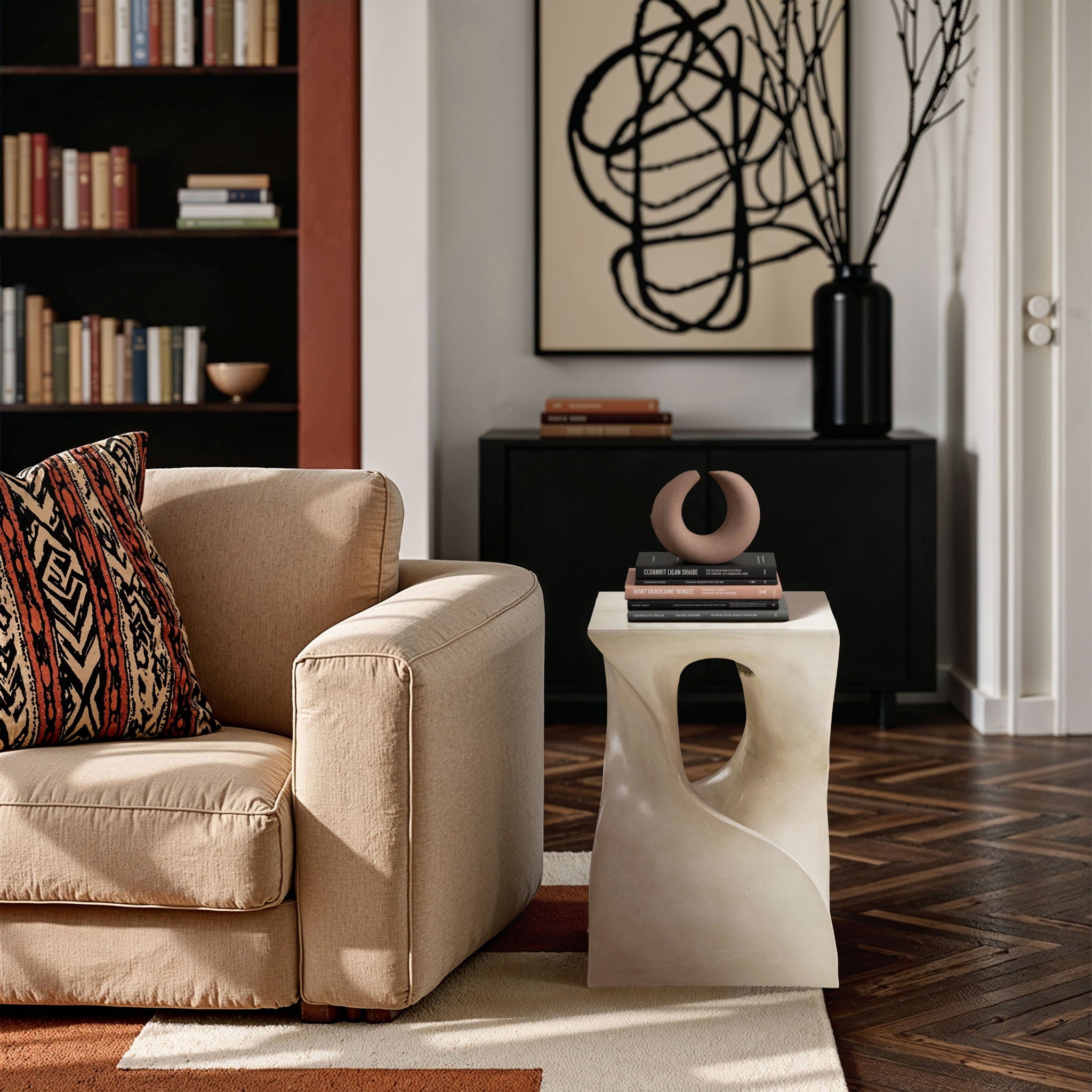 Jula - Concrete End Table - Taupe - Urban Living Furniture (Los Angeles, CA)