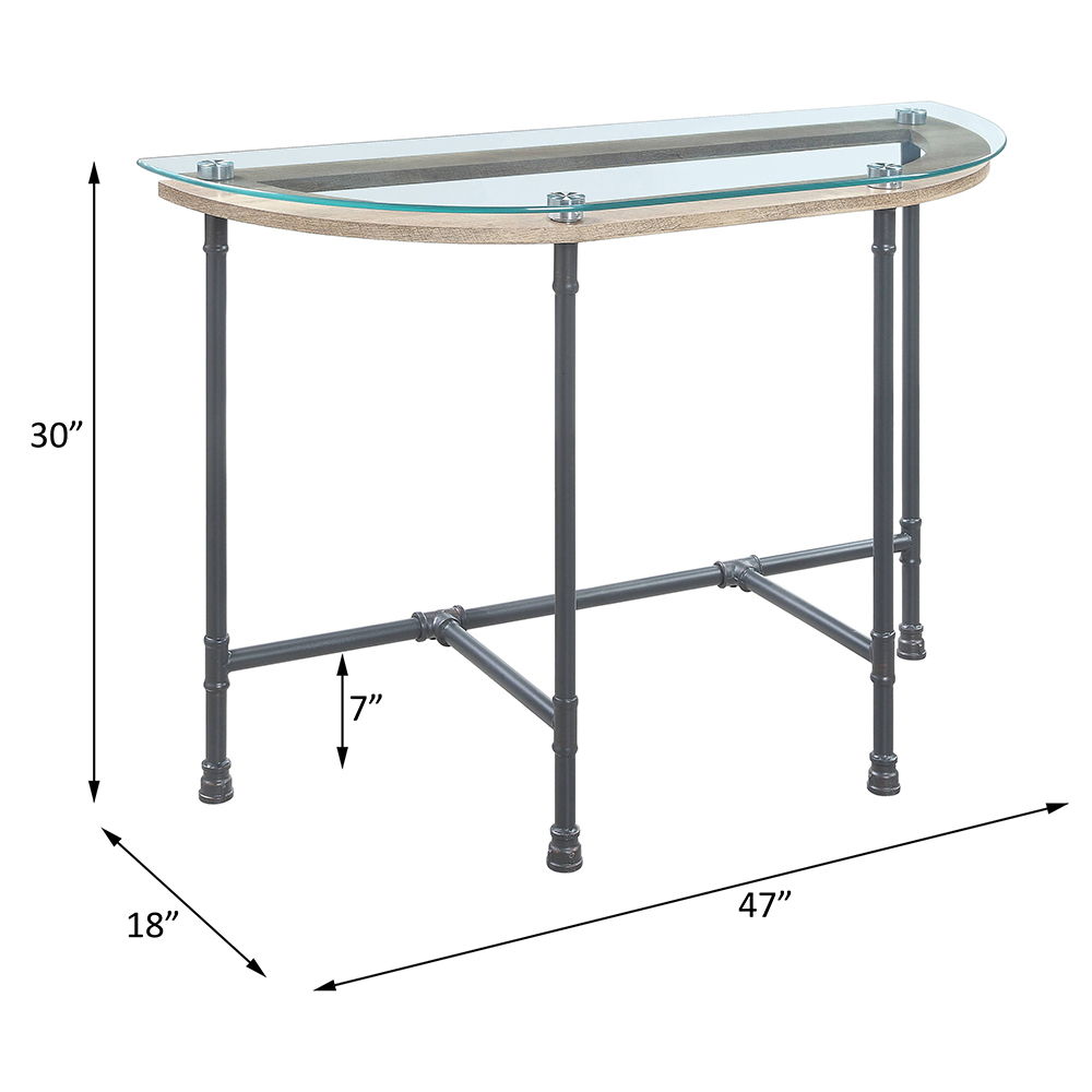 Brantley - Sofa Table - Clear Glass & Sandy Gray - Urban Living Furniture (Los Angeles, CA)