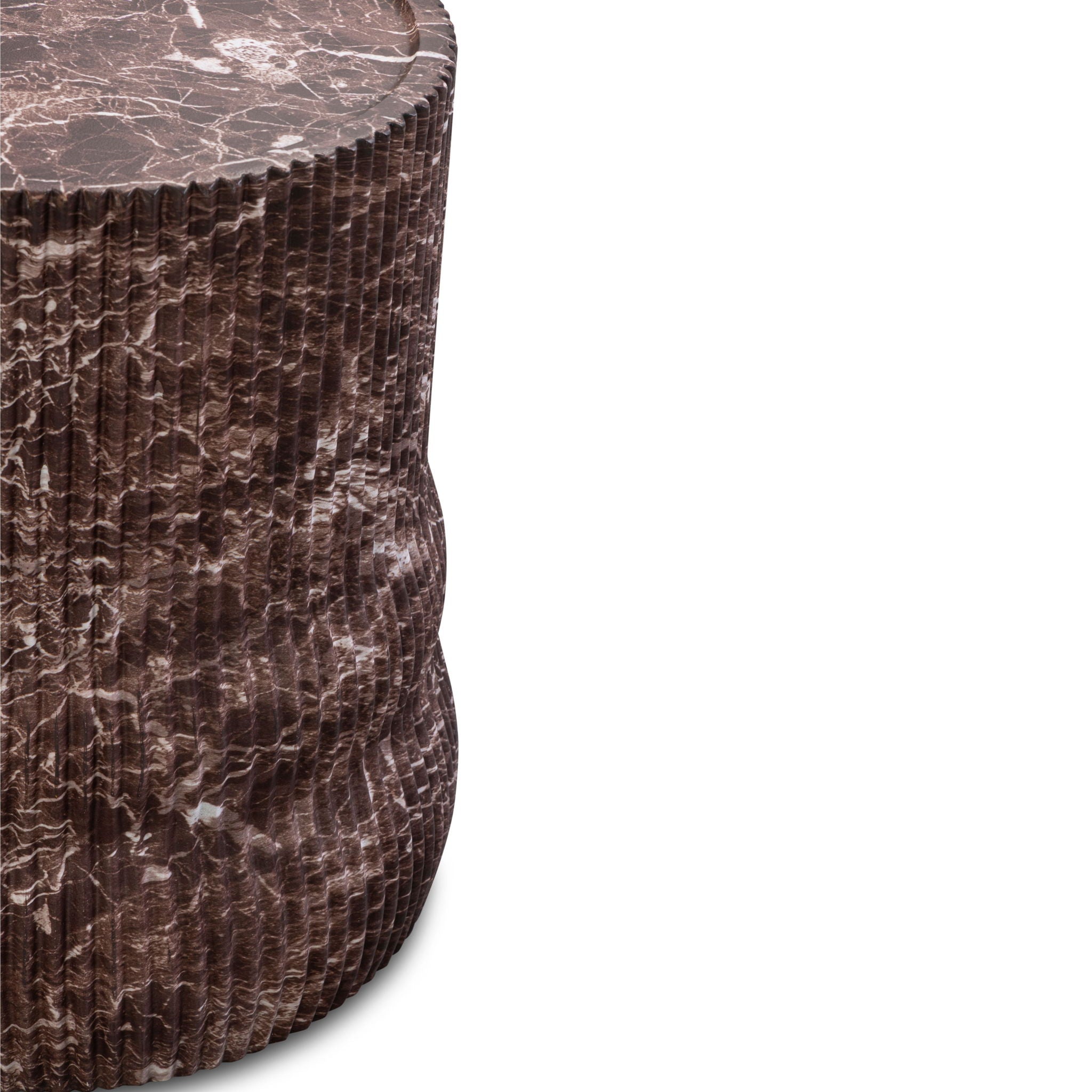 Cilla - Faux Levanto Marble Indoor/Outdoor Concrete Side Table - Red - Urban Living Furniture (Los Angeles, CA)