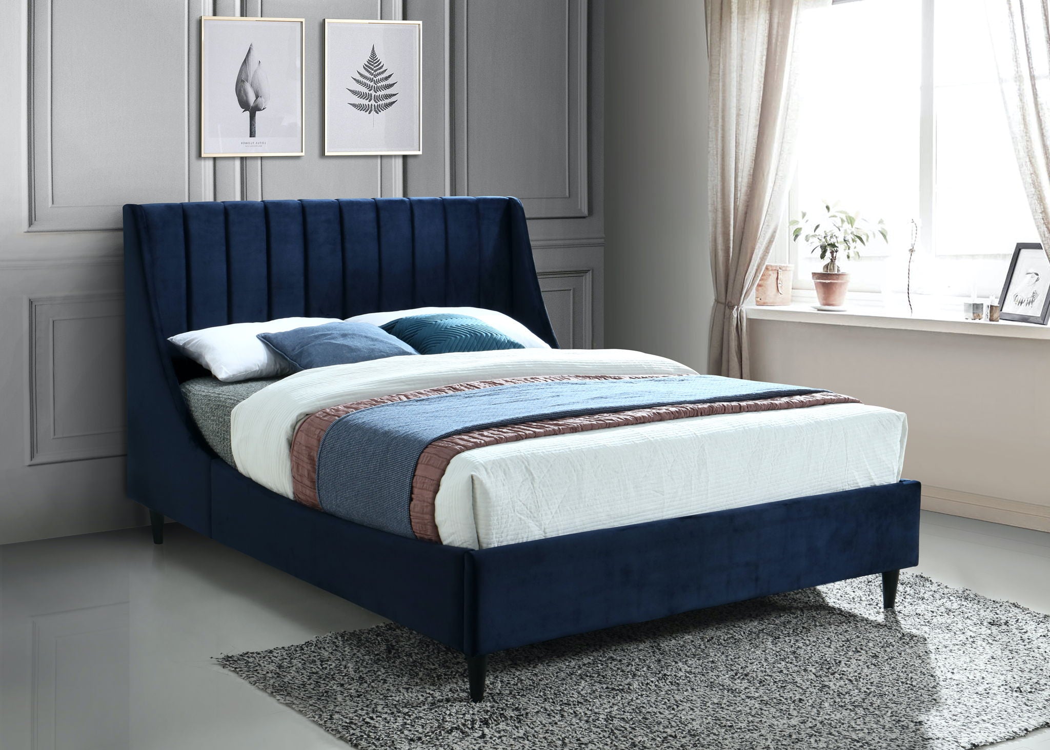 Eva - Velvet Bed - Urban Living Furniture (Los Angeles, CA)