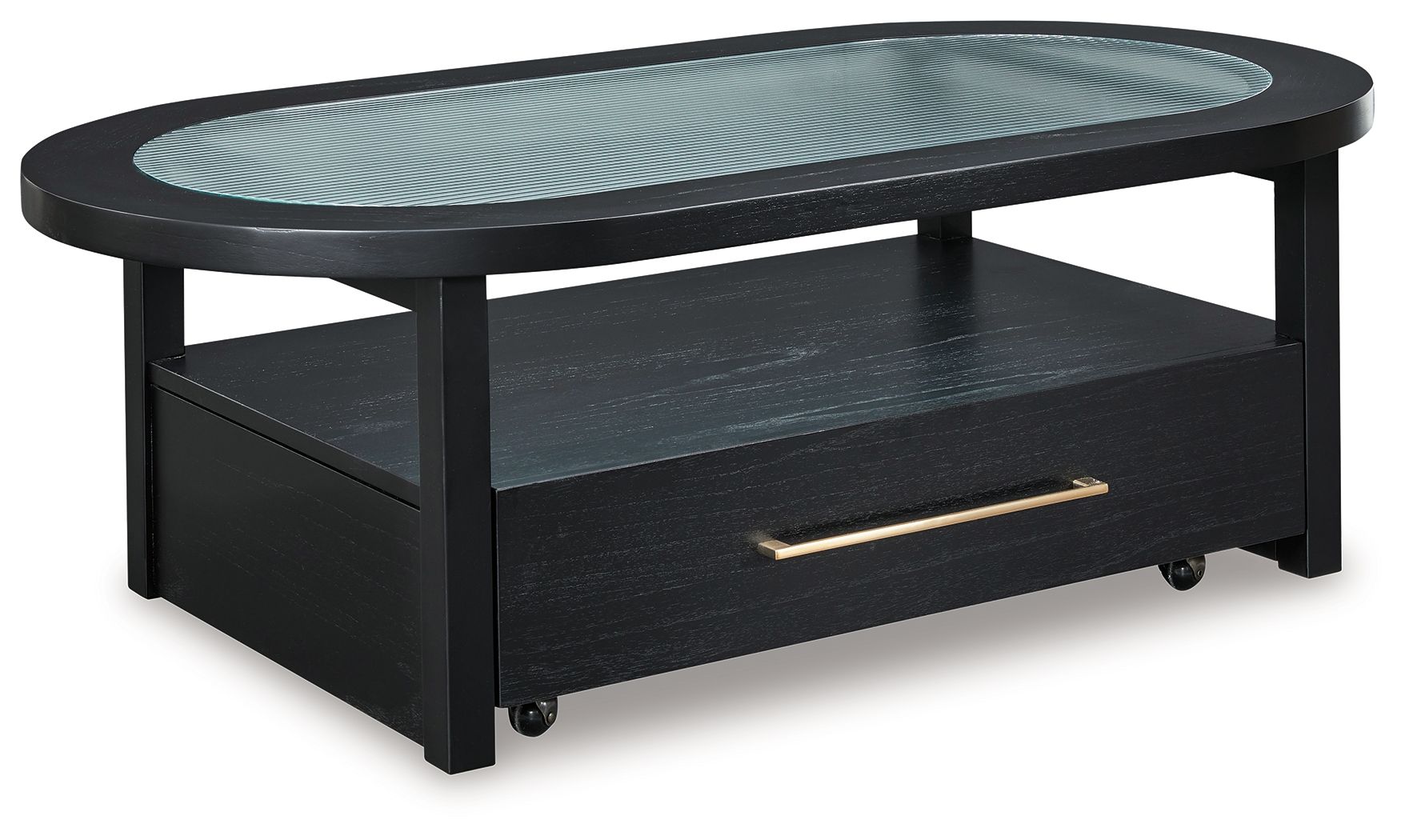 Winbardi - Black - Oval Cocktail Table - Urban Living Furniture (Los Angeles, CA)