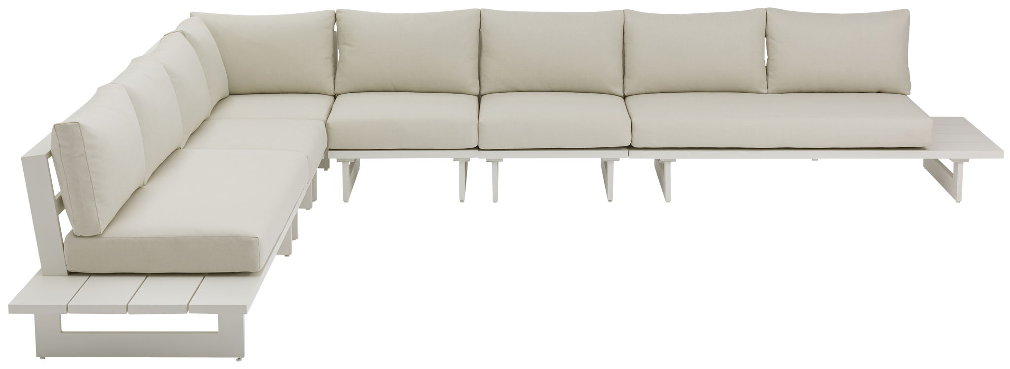 Maldives - 6 Piece Water Resistant Outdoor Patio Modular Sectional With White Base - Urban Living Furniture (Los Angeles, CA)