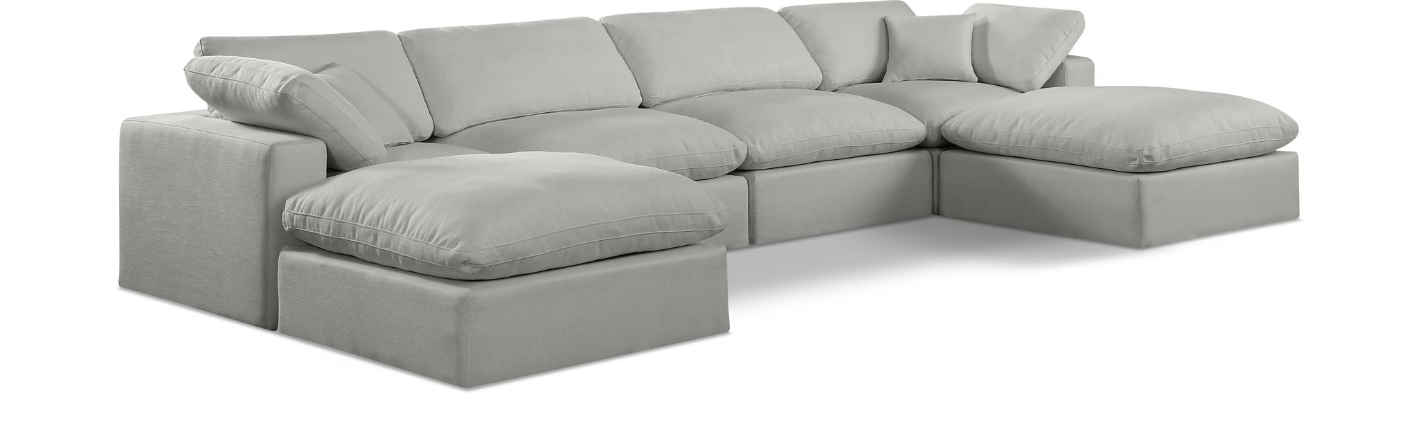 Comfy - 6 Piece Linen Modular Double Chaise Sectional - Urban Living Furniture (Los Angeles, CA)