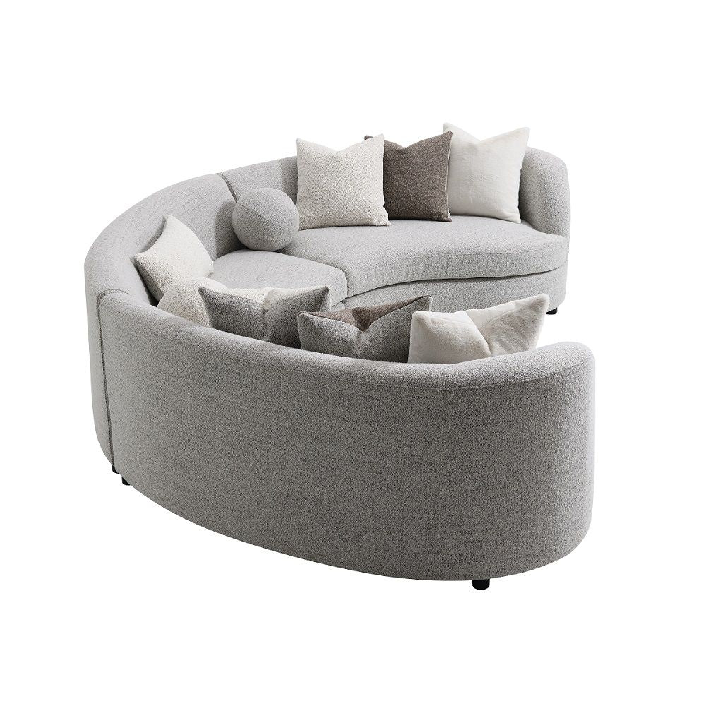 Ivria - Sectional Sofa With 9 Pillows - Gray Boucle - Urban Living Furniture (Los Angeles, CA)