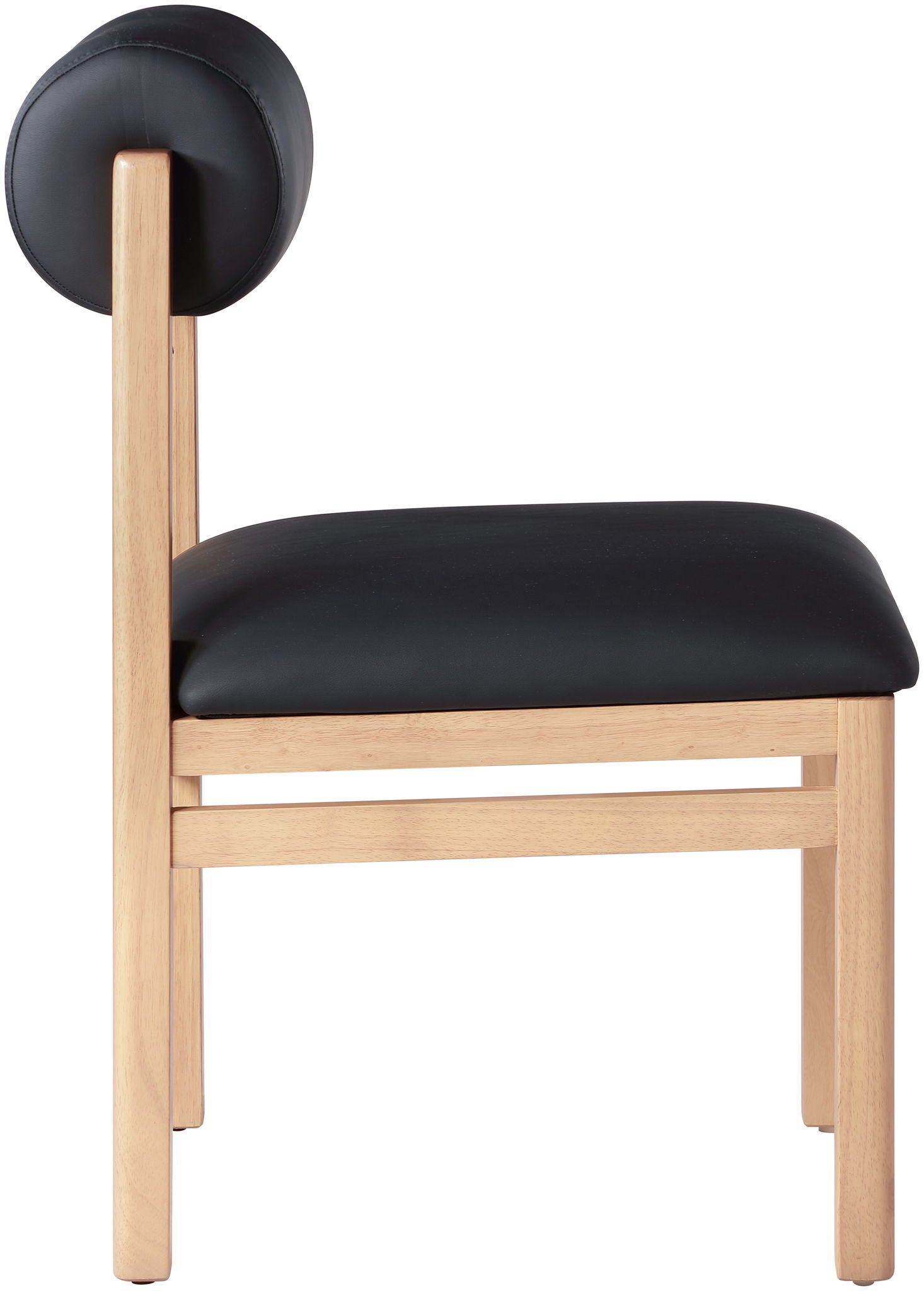 Roundhill - Faux Leather Dining Chair (Set of 2) - Natural Frame - Urban Living Furniture (Los Angeles, CA)