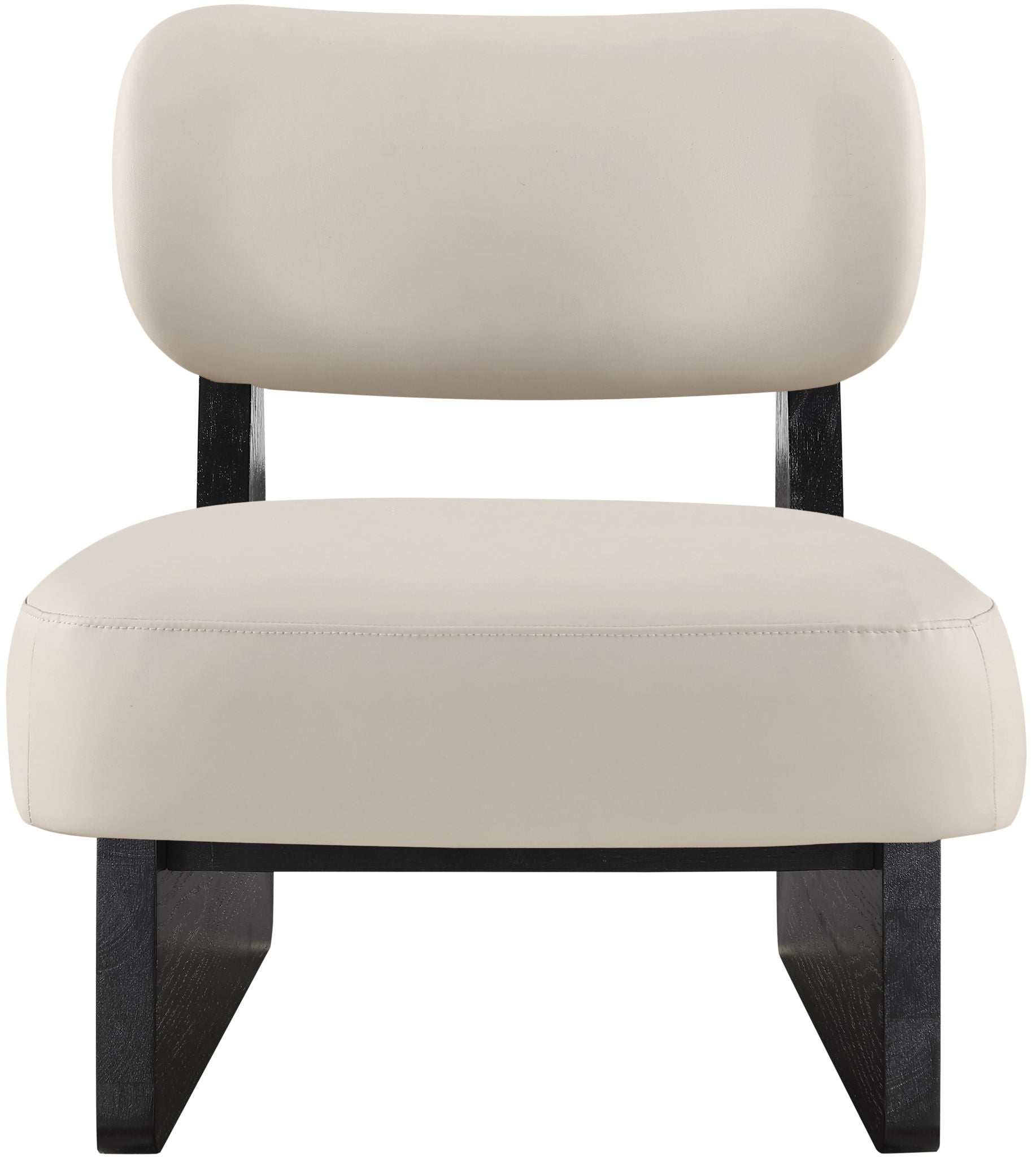 Vetra - Vegan Leather Upholstered Accent Chair - Taupe / Painted Black - Urban Living Furniture (Los Angeles, CA)