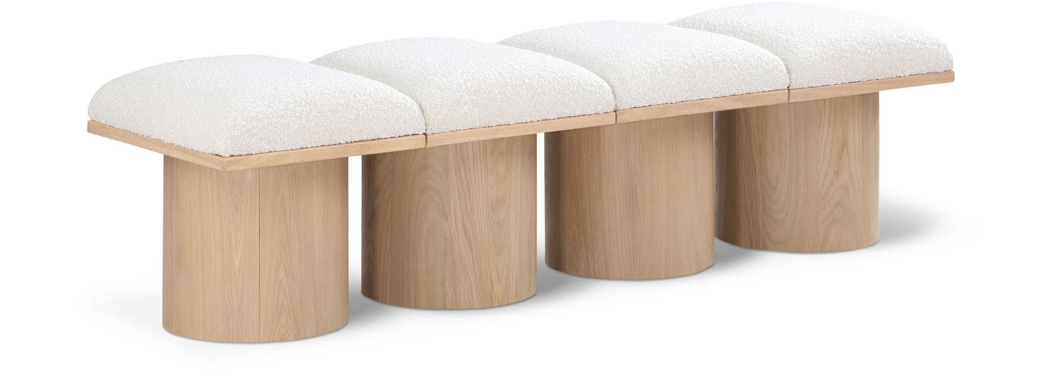 Pavilion - 4 Piece Modular Bench With Natural Base - Urban Living Furniture (Los Angeles, CA)