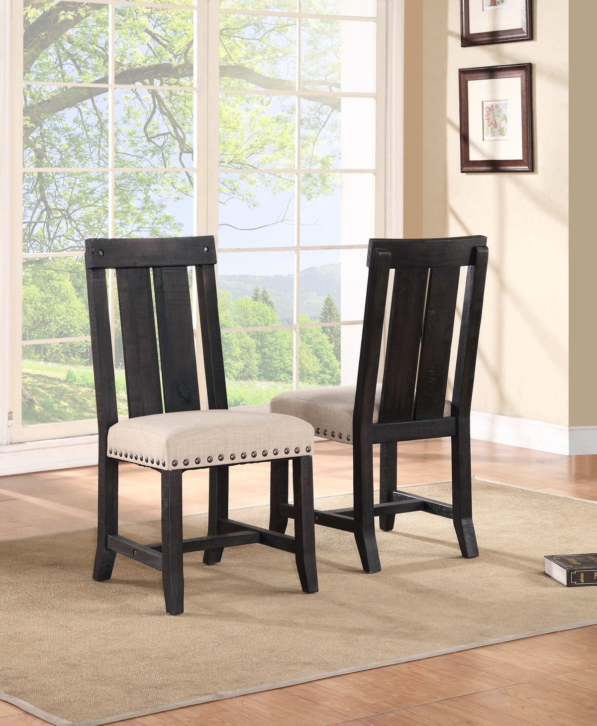 Yosemite - Solid Wood Dining Chair (Set of 2) - Beige / Cafe