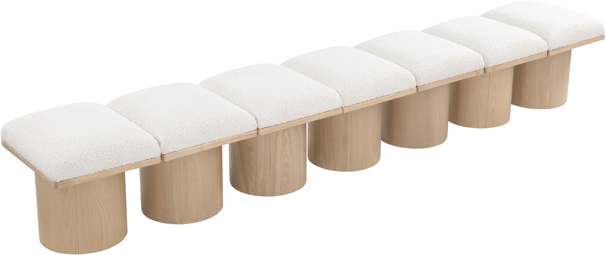 Pavilion - 7 Piece Modular Bench With Natural Base - Urban Living Furniture (Los Angeles, CA)