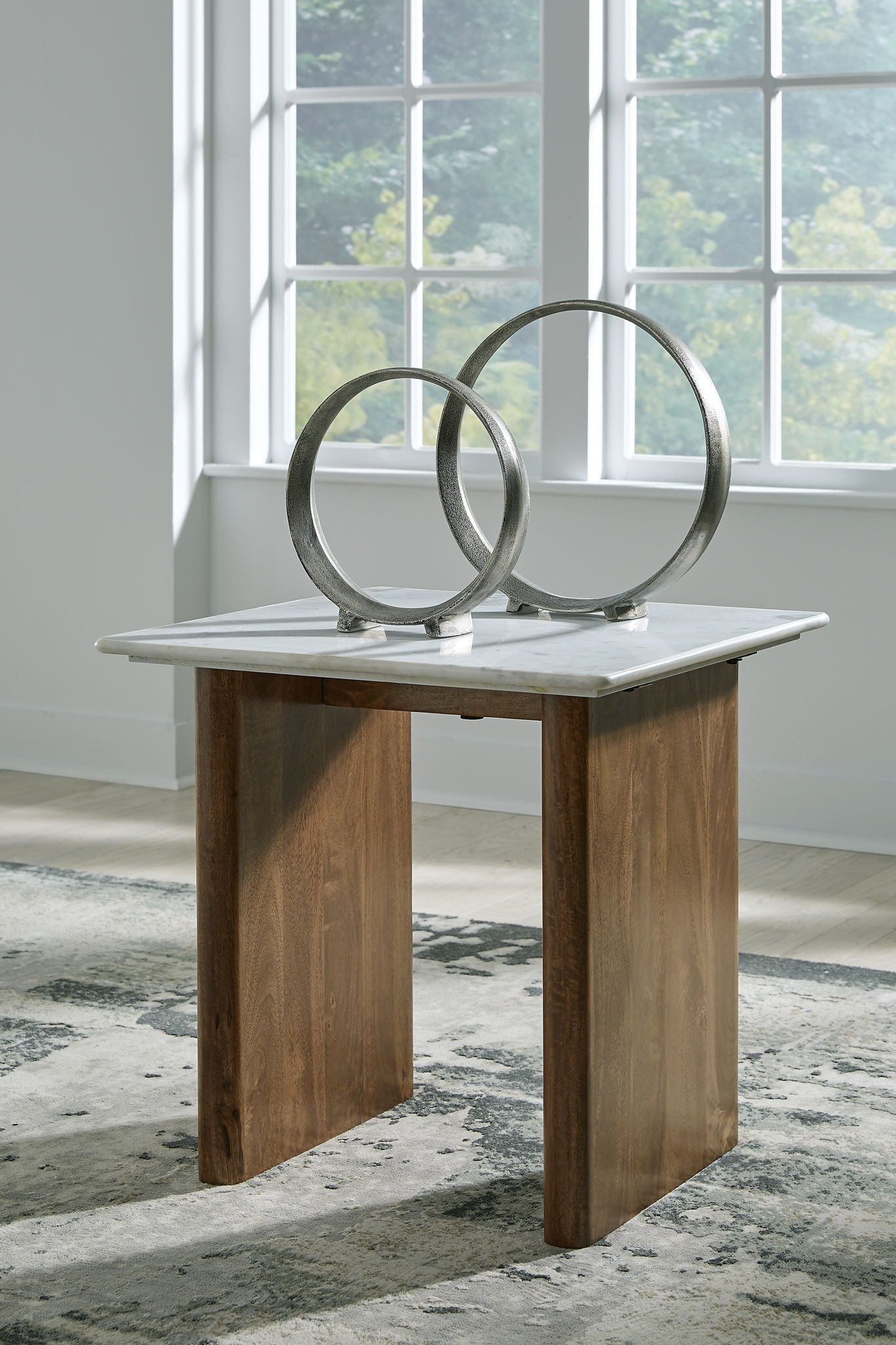 Isanti - Light Brown / White - Rectangular End Table - Urban Living Furniture (Los Angeles, CA)