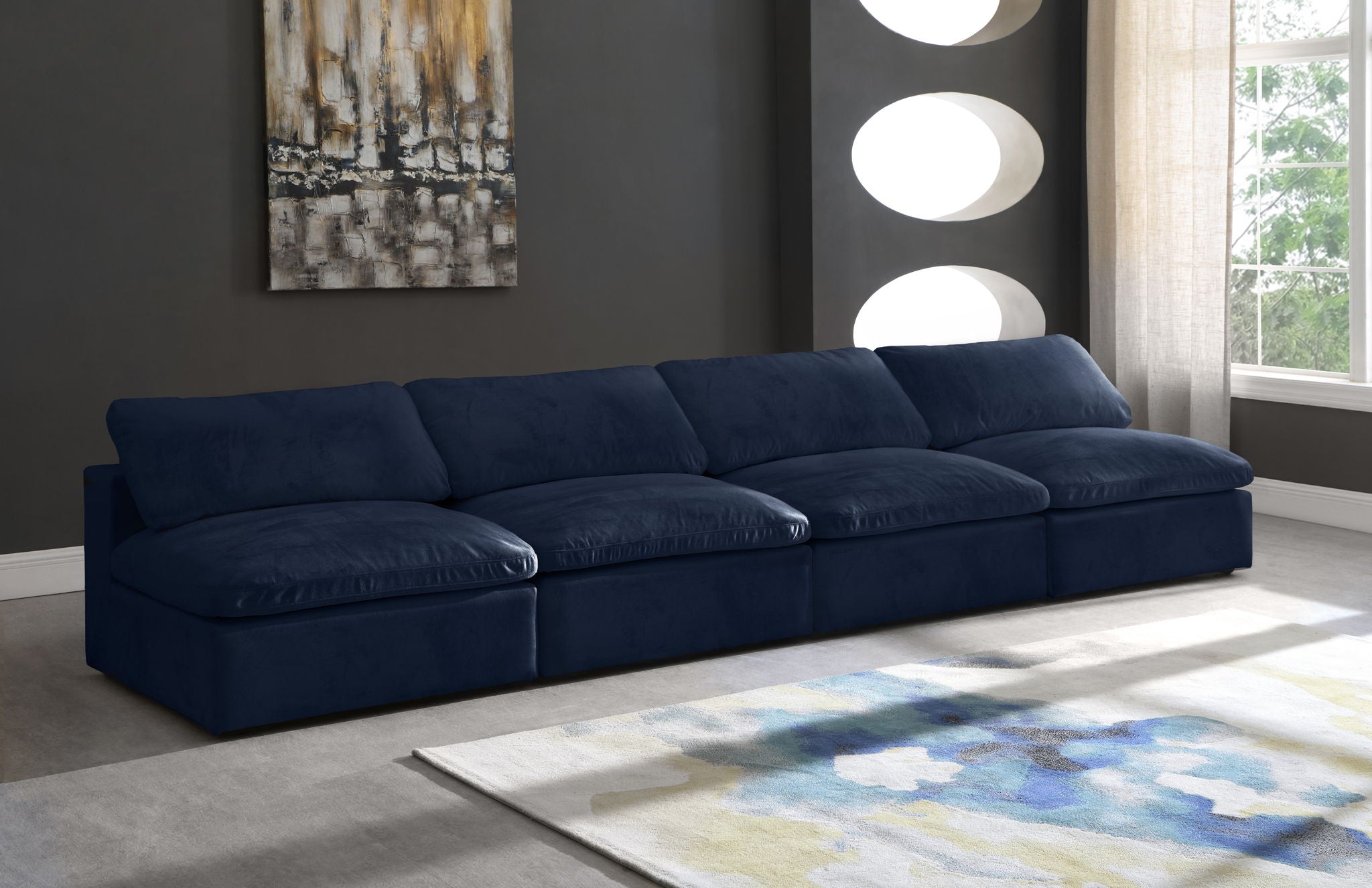 Cozy - Modular Armless 4 Seat Sofa - Urban Living Furniture (Los Angeles, CA)