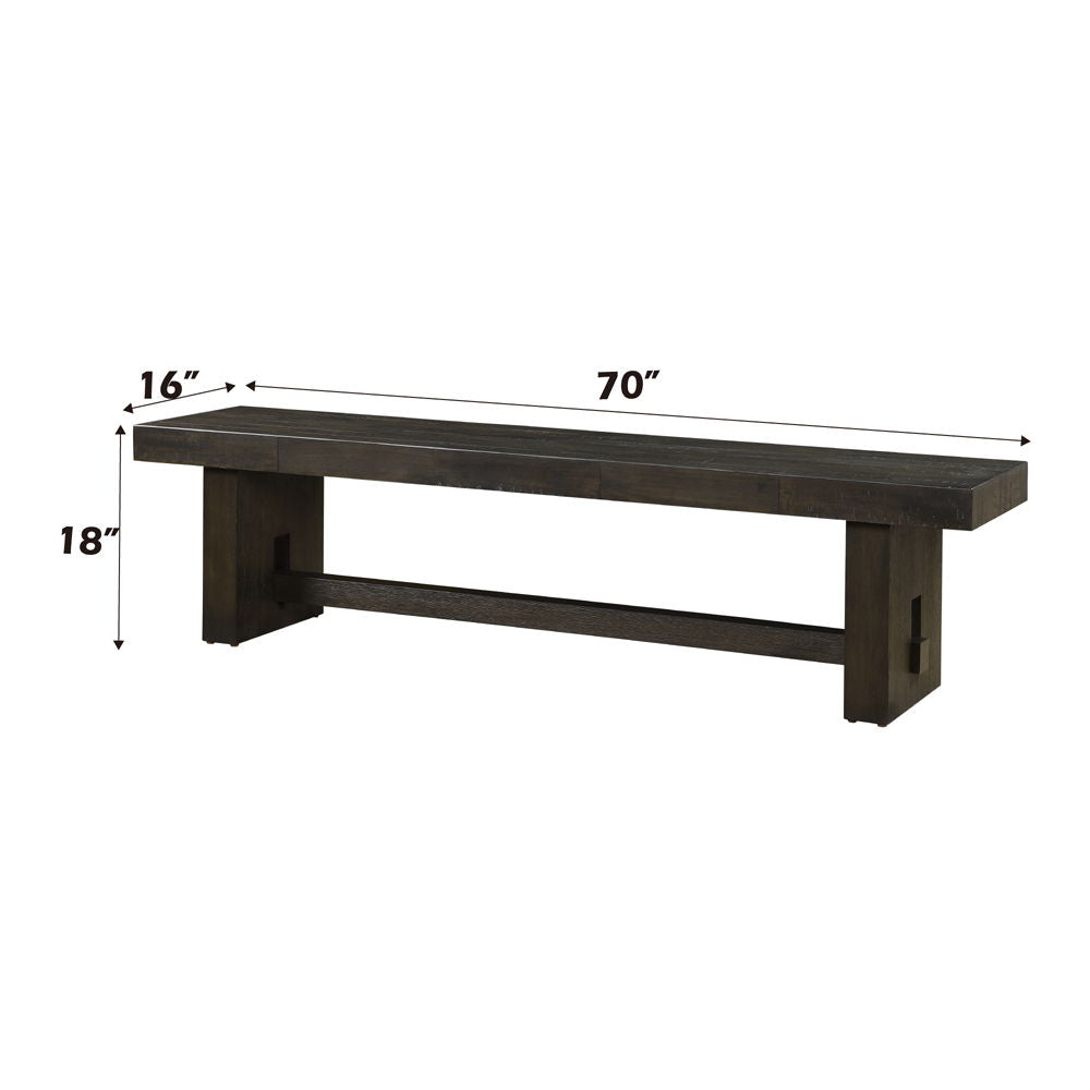 Haddie - Bench - Distressed Walnut - Urban Living Furniture (Los Angeles, CA)