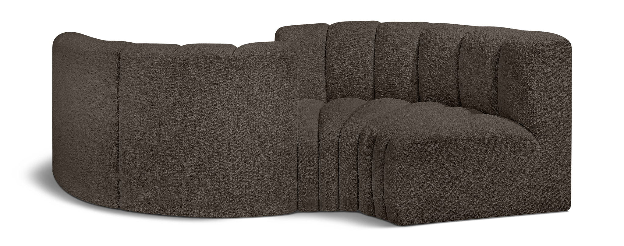 Arc - Boucle Fabric 4 Piece Curved Modular Sofa - Urban Living Furniture (Los Angeles, CA)