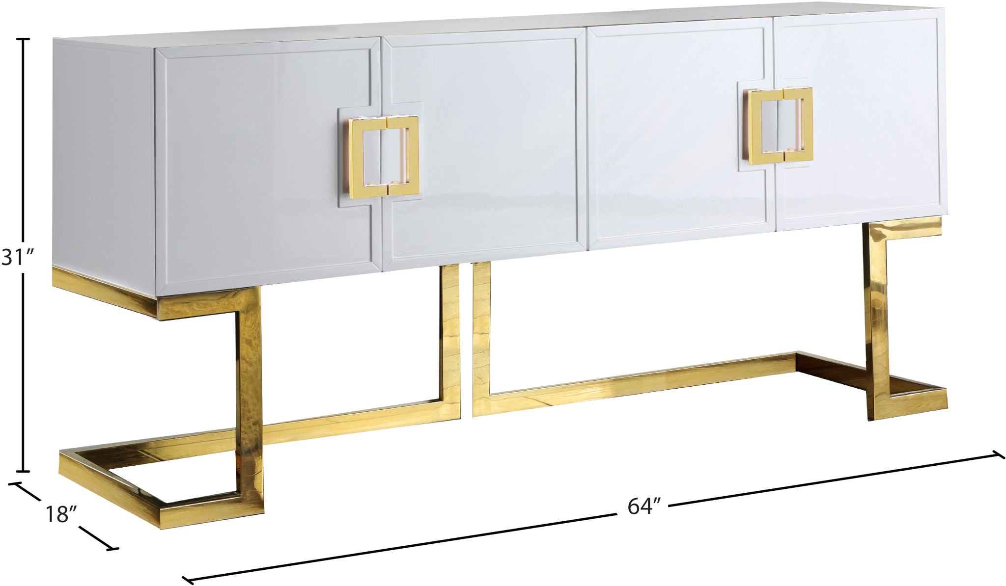 Beth - Sideboard with Gold Legs - Urban Living Furniture (Los Angeles, CA)