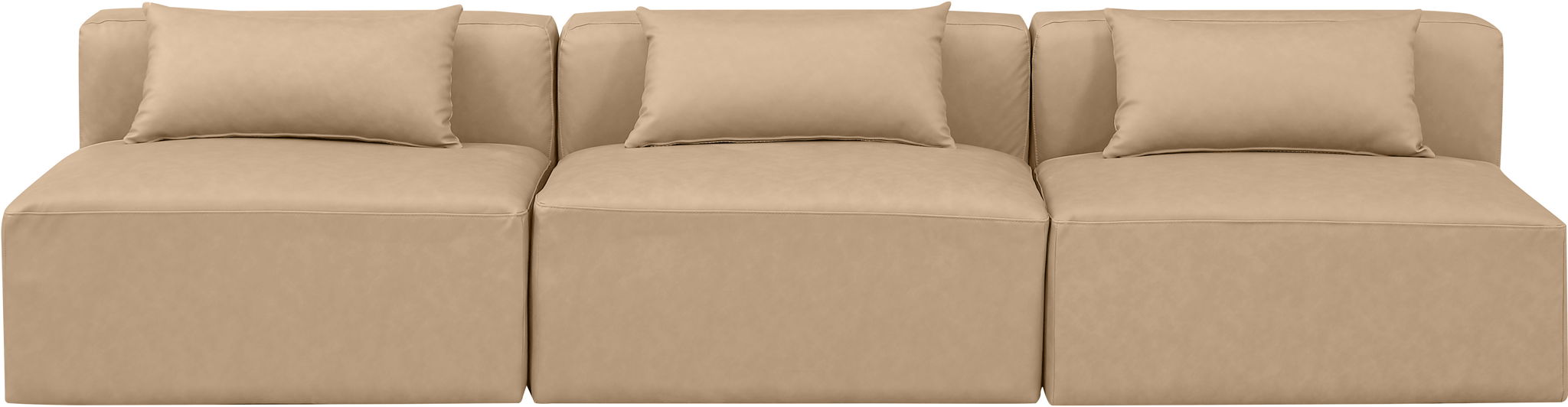 Cube - Modular 3 Piece Armless Sofa - Tan - Urban Living Furniture (Los Angeles, CA)