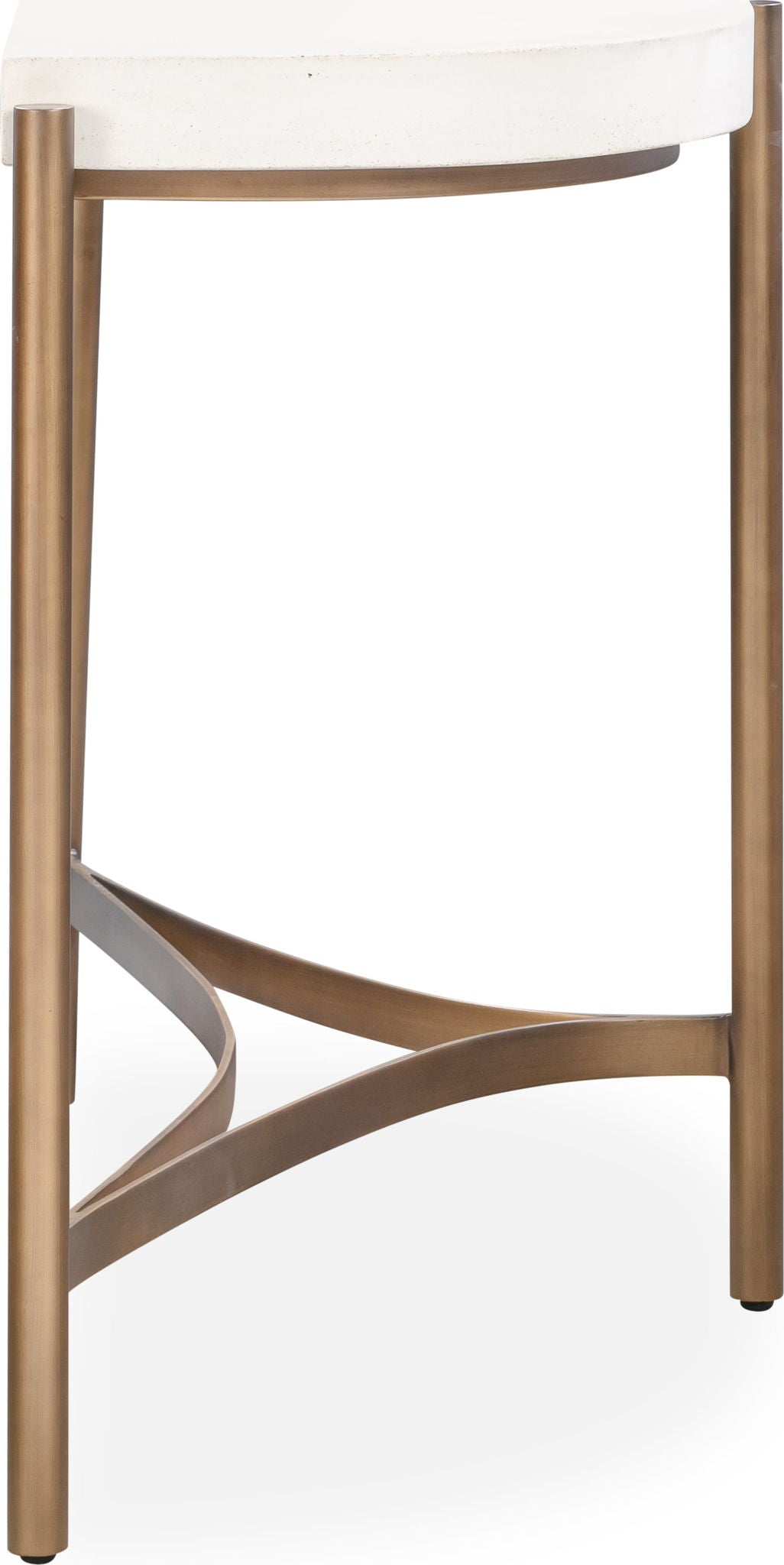 Lyon - Semi Circular Concrete And Metal Console Table