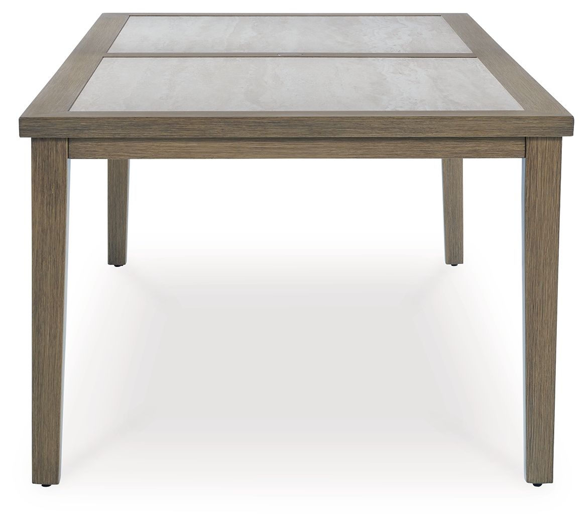 Rainier Ranch - Brown / Beige - Rectangle Dining Table With Umbrella Option - Urban Living Furniture (Los Angeles, CA)