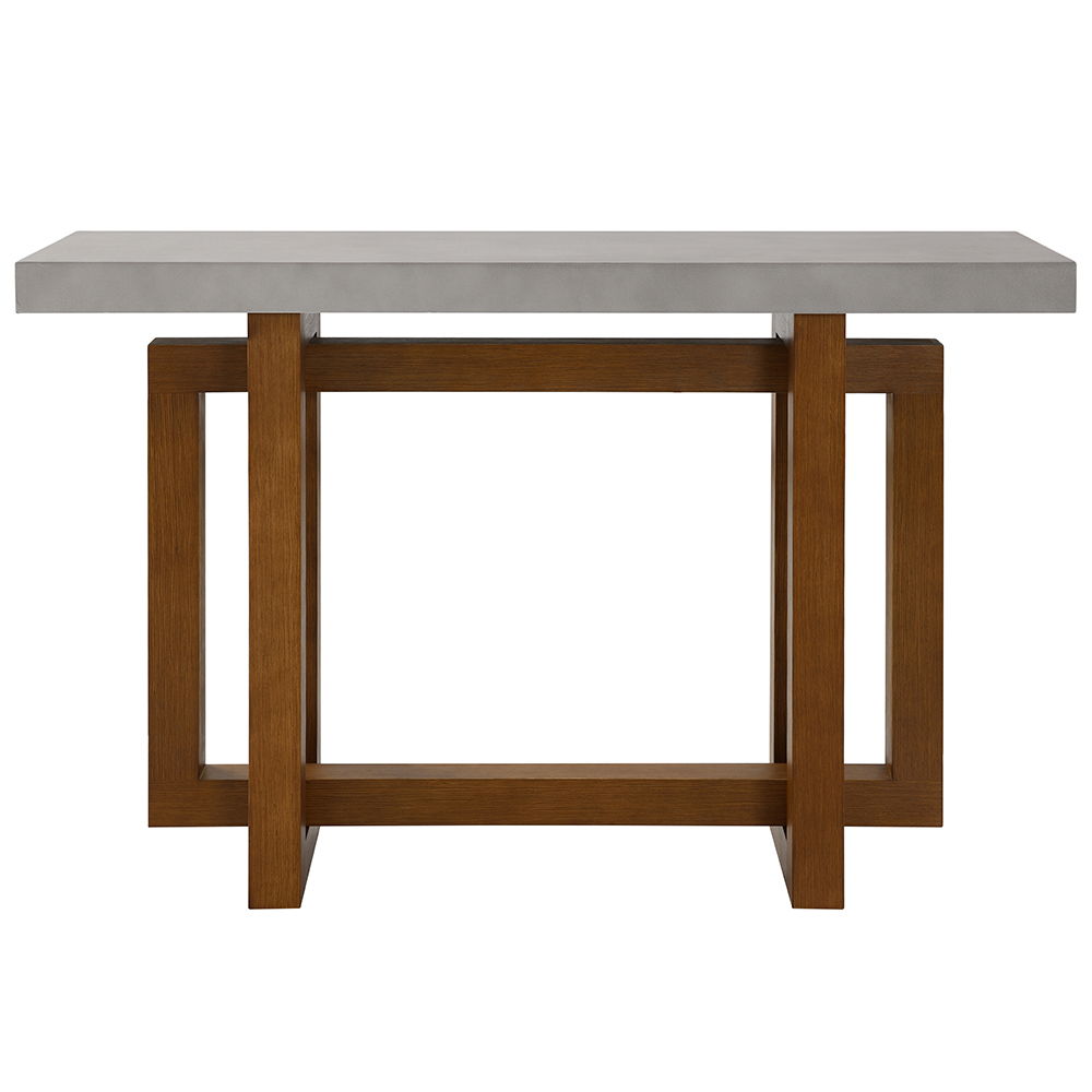 Keven - Sofa Table - Faux Concrete Top & Walnut Finish - Urban Living Furniture (Los Angeles, CA)