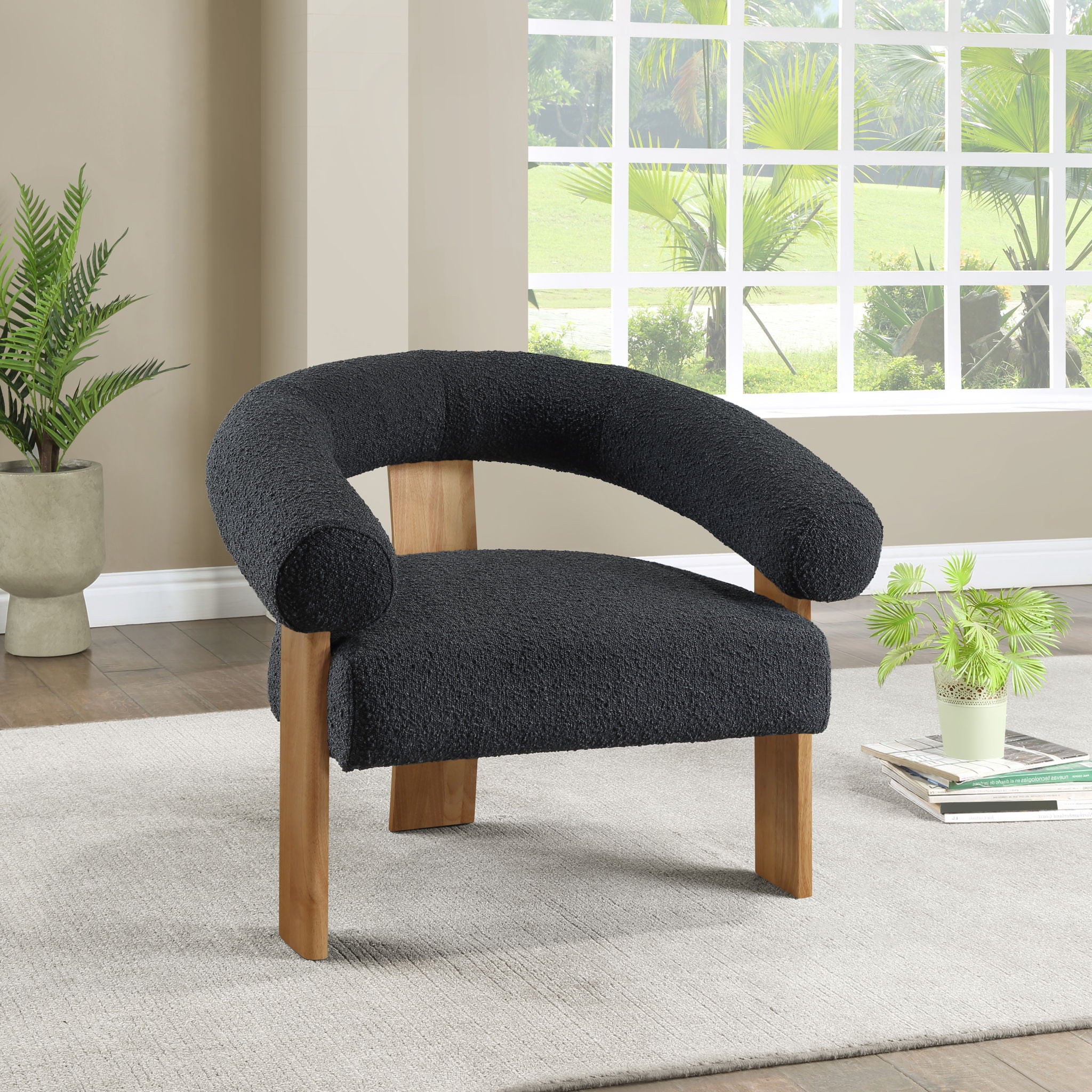 Winston - Accent Chair With Natural Legs - Urban Living Furniture (Los Angeles, CA)