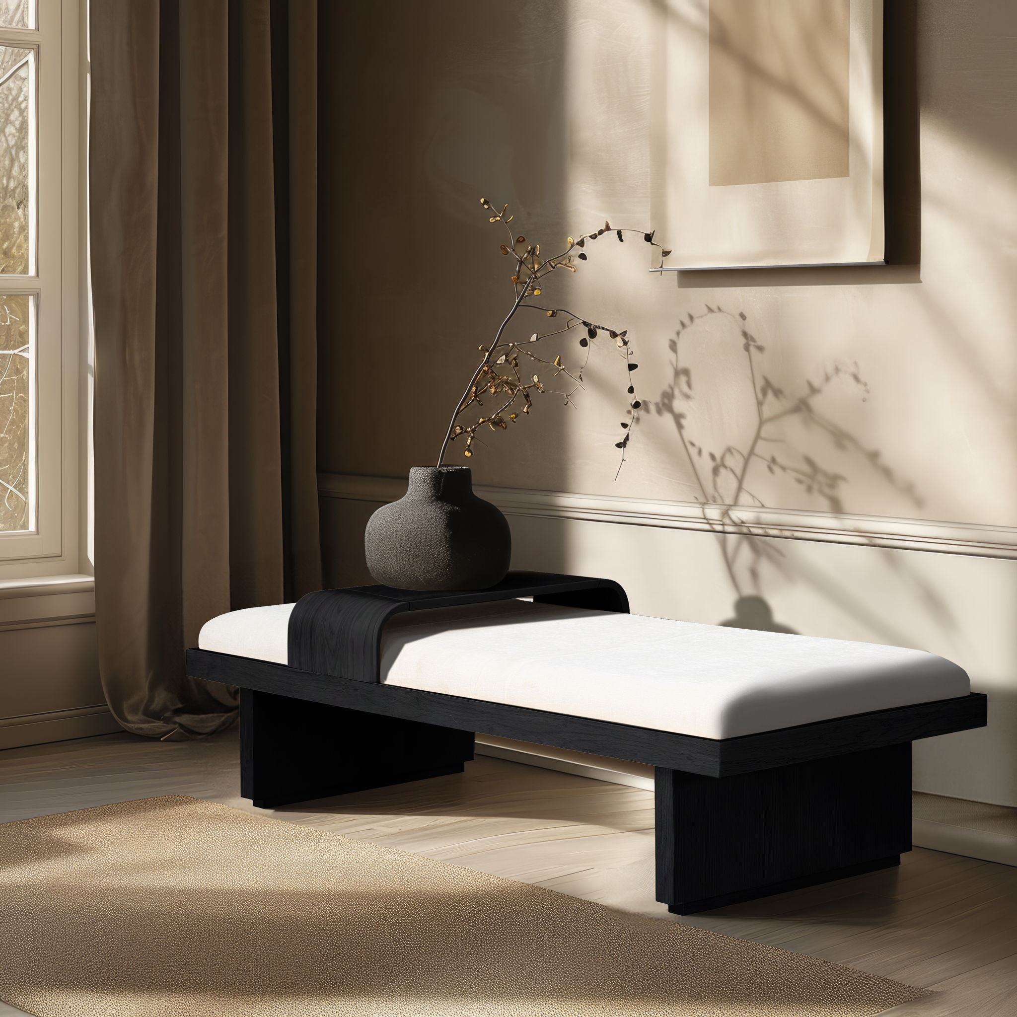 Arlington - Bench - Black Base - Urban Living Furniture (Los Angeles, CA)