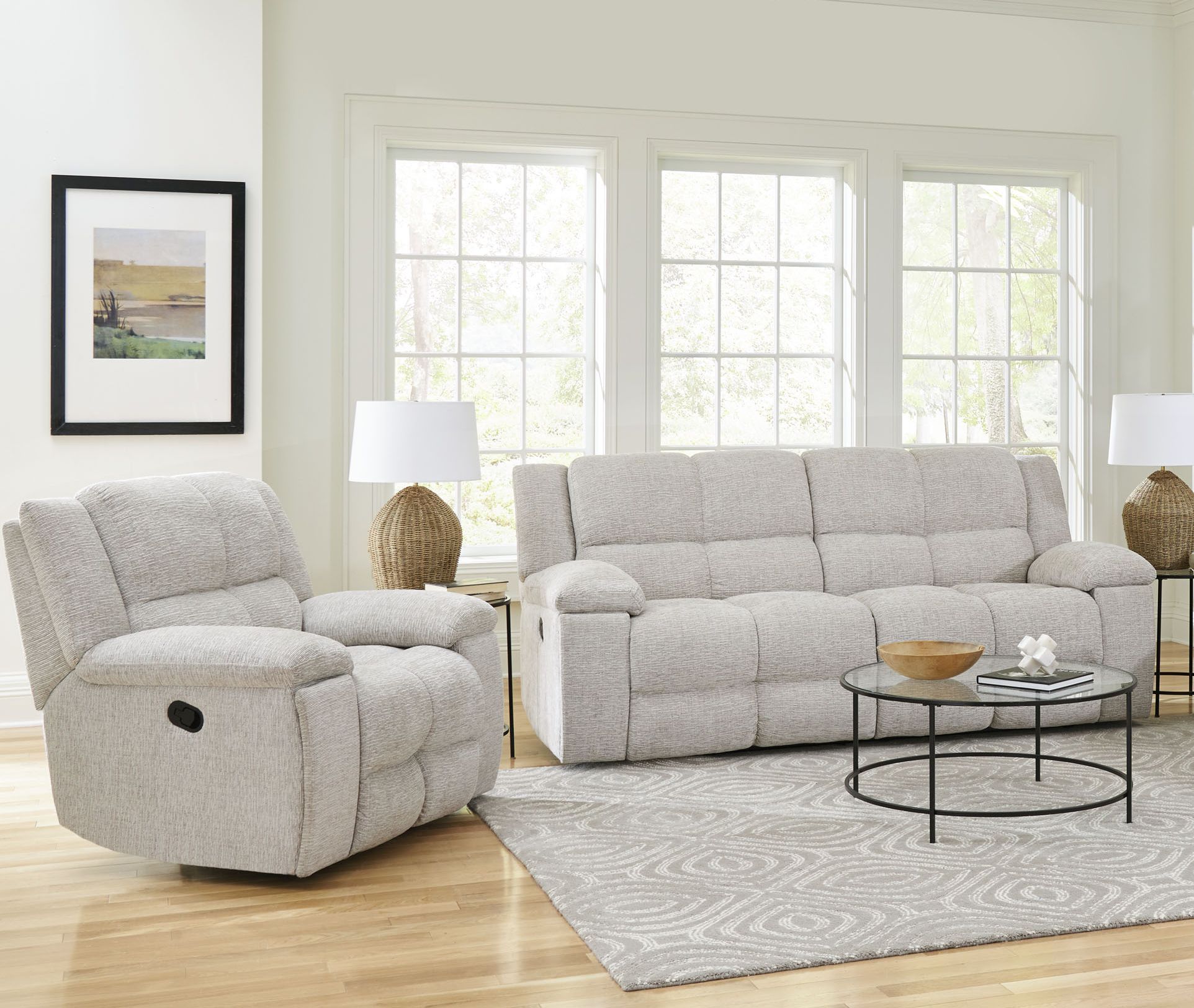 Buster - Manual Glider Reclining Sofa Set - Urban Living Furniture (Los Angeles, CA)