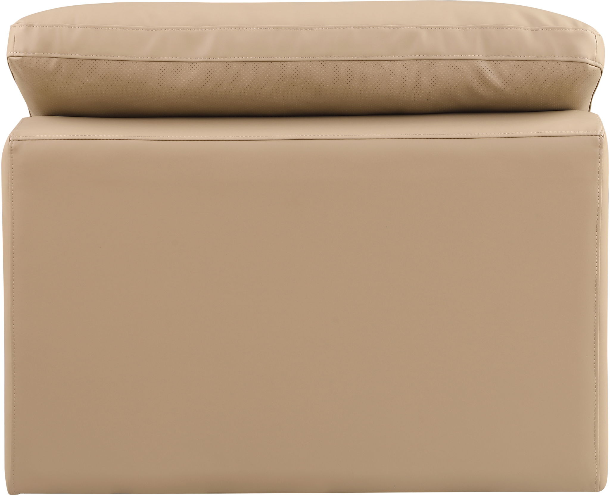 Comfy - Faux Leather Armless Chair - Tan - Urban Living Furniture (Los Angeles, CA)
