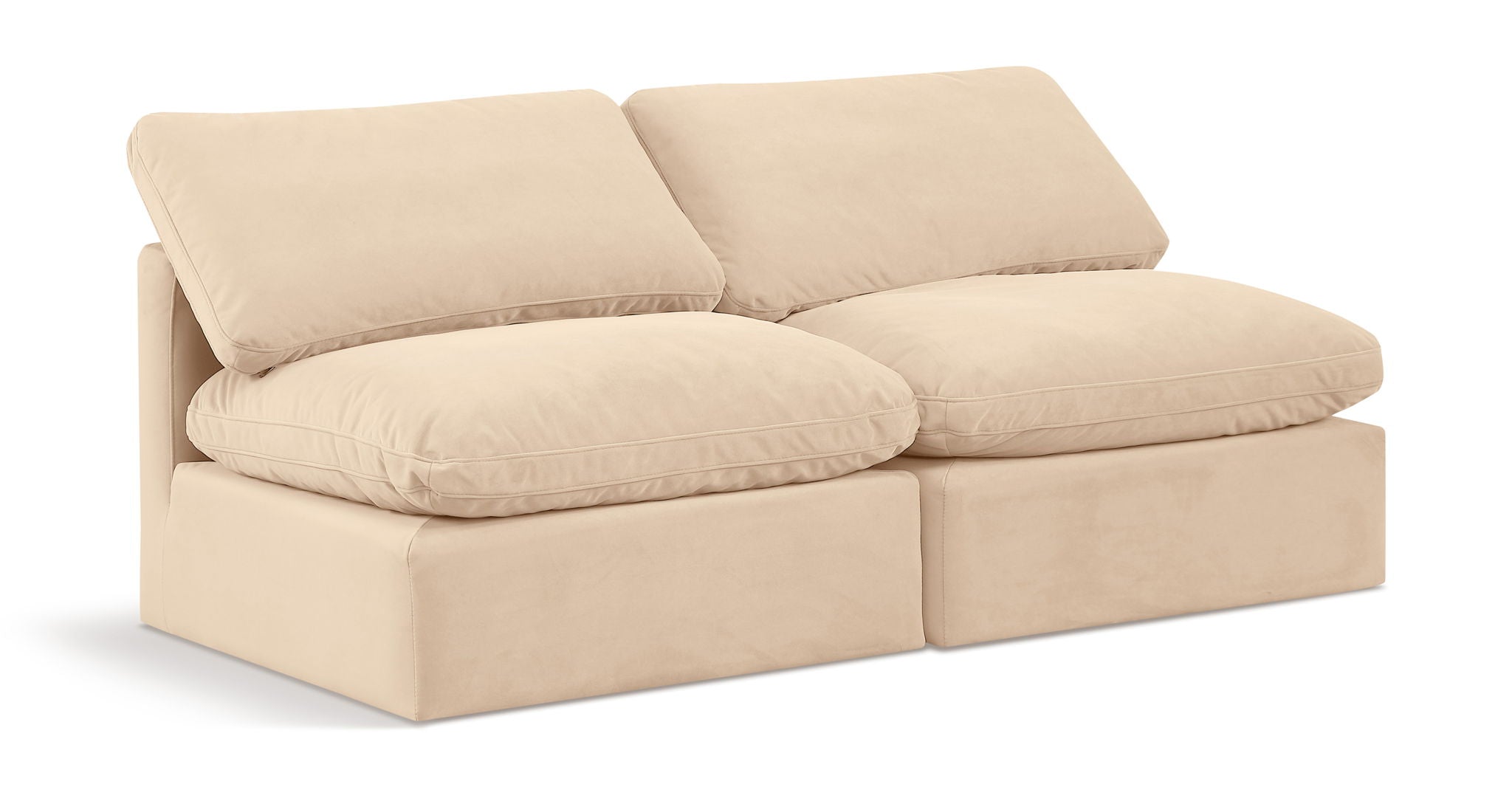 Indulge - Velvet 2 Seat Modular Armless Sofa - Urban Living Furniture (Los Angeles, CA)