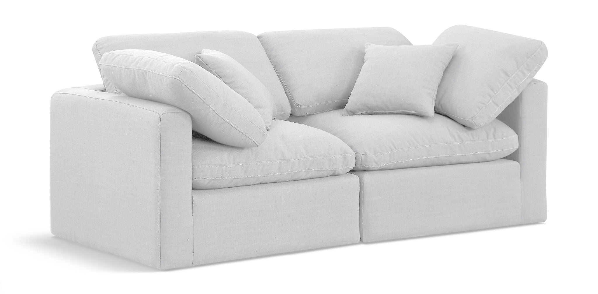 Indulge - Linen 2 Seat Modular Sofa - White - Urban Living Furniture (Los Angeles, CA)
