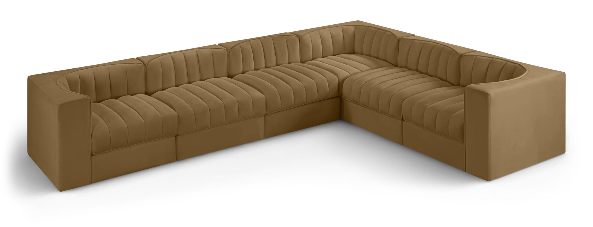 Rummi - Velvet Performance Fabric Upholstered 6 Piece Modular Sectional (With 3 Corner Chairs) - Urban Living Furniture (Los Angeles, CA)