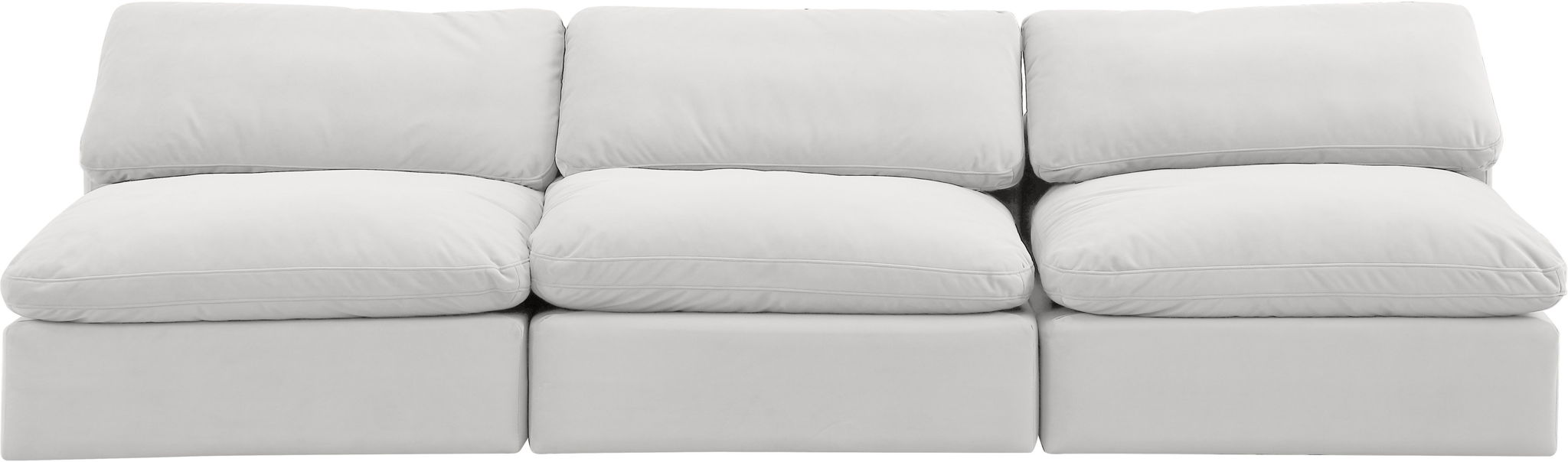 Comfy - Velvet Modular Armless Sofa 3 Seats - Urban Living Furniture (Los Angeles, CA)