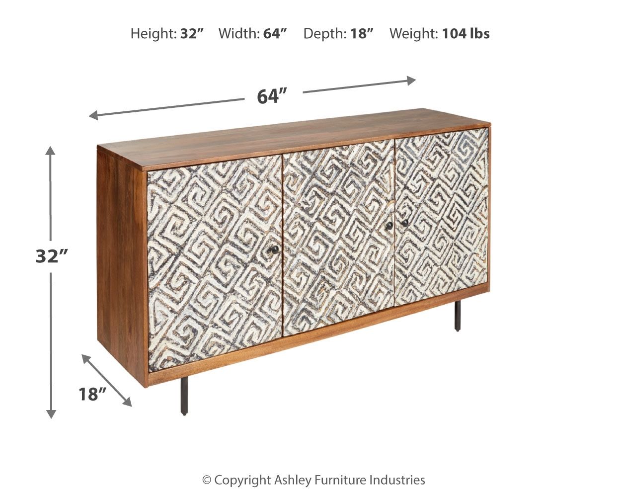 Kerrings - Brown / Black / White - Accent Cabinet - Urban Living Furniture (Los Angeles, CA)