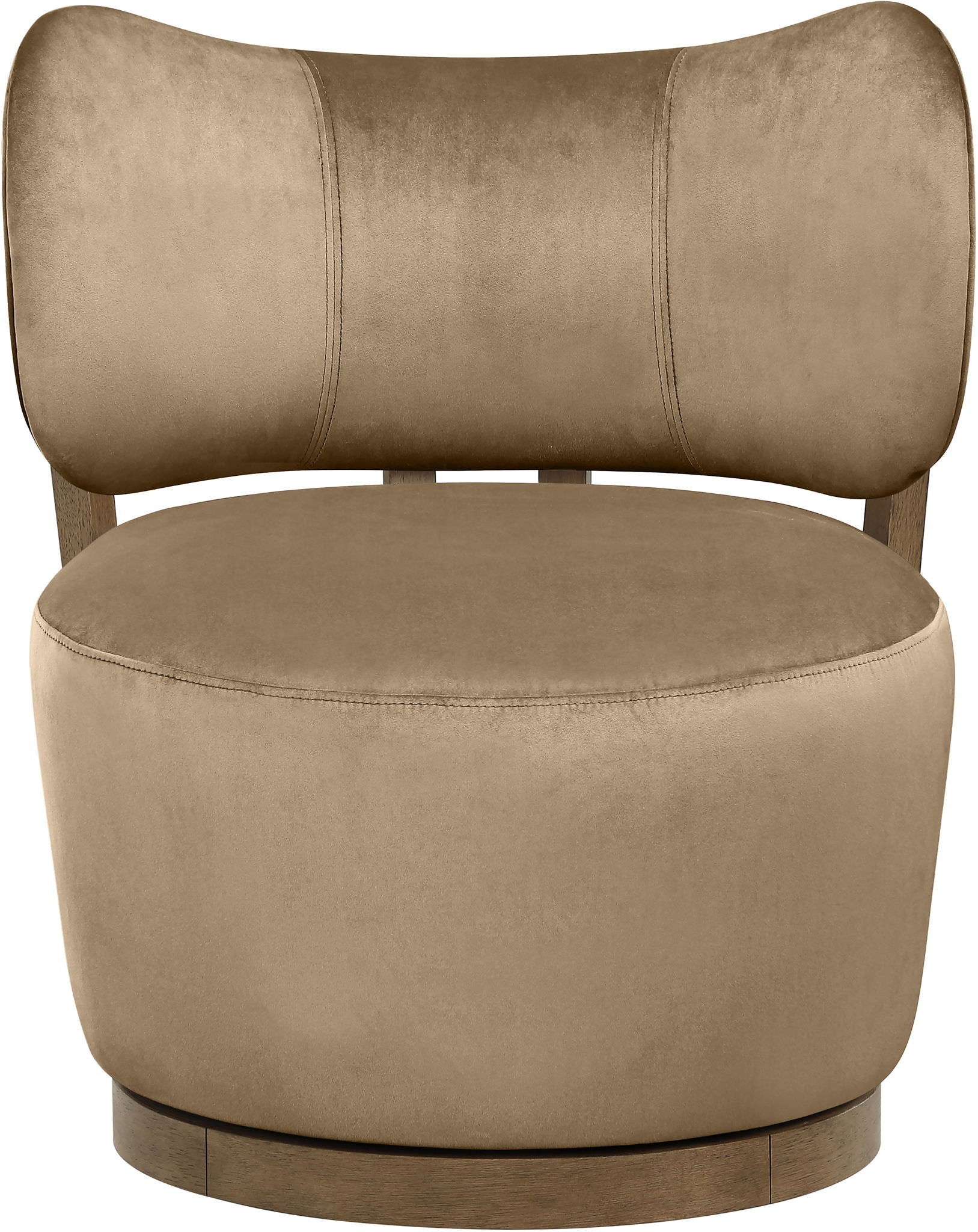 Elara - Velvet Upholstered Swivel Accent Chair - Stained Brown - Urban Living Furniture (Los Angeles, CA)