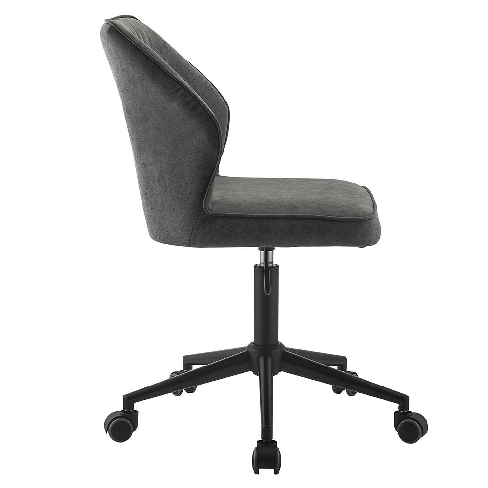 Pakuna - Office Chair - Vintage Gray Synthetic Leather & Black - Urban Living Furniture (Los Angeles, CA)