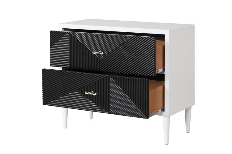 Dubni - Accent Table - White & Black - Urban Living Furniture (Los Angeles, CA)
