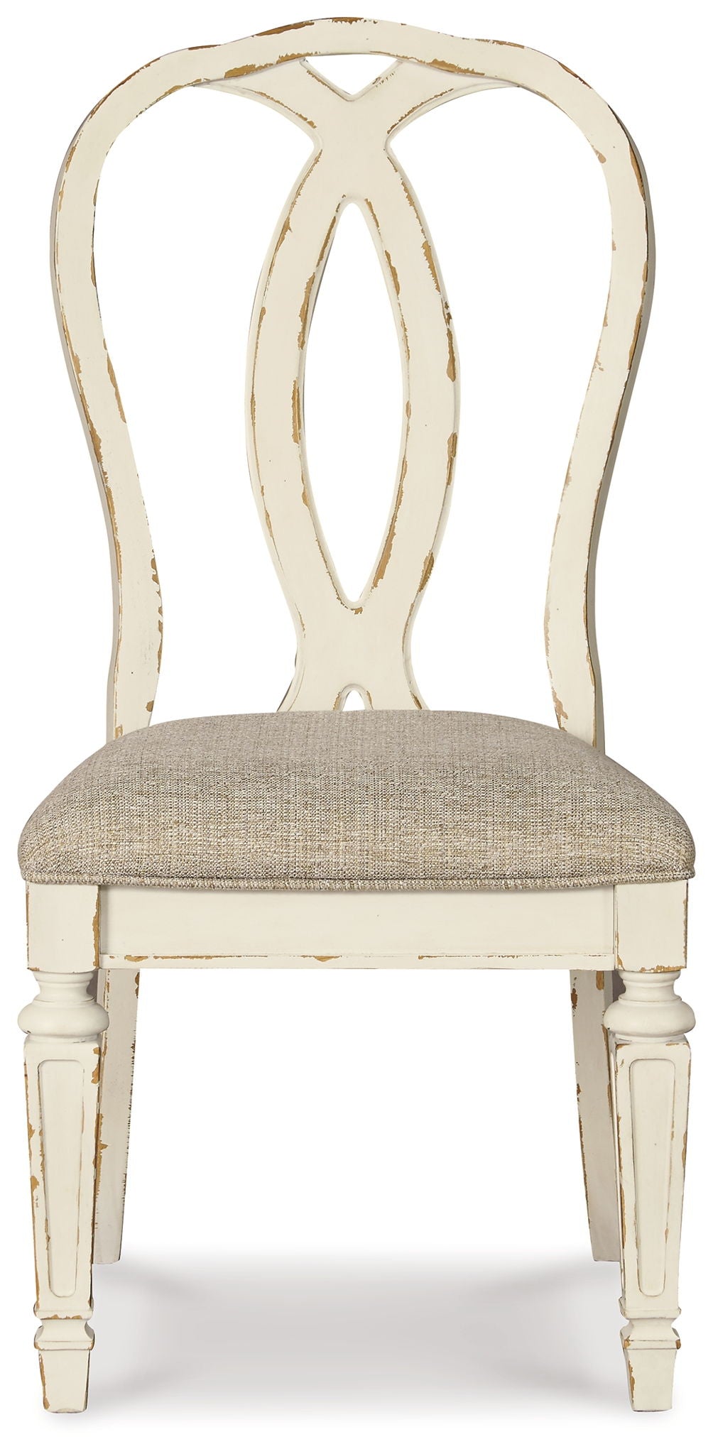 Realyn - Chipped White - Dining UPH Side Chair (Set of 2) - Ribbonback - Urban Living Furniture (Los Angeles, CA)