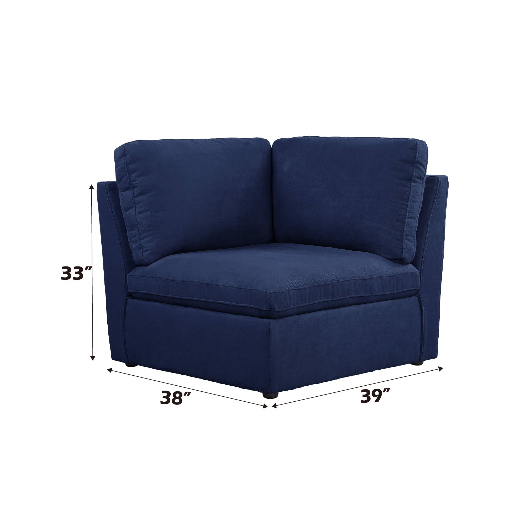 Crosby - Modular Wedge - Blue Fabric - Urban Living Furniture (Los Angeles, CA)