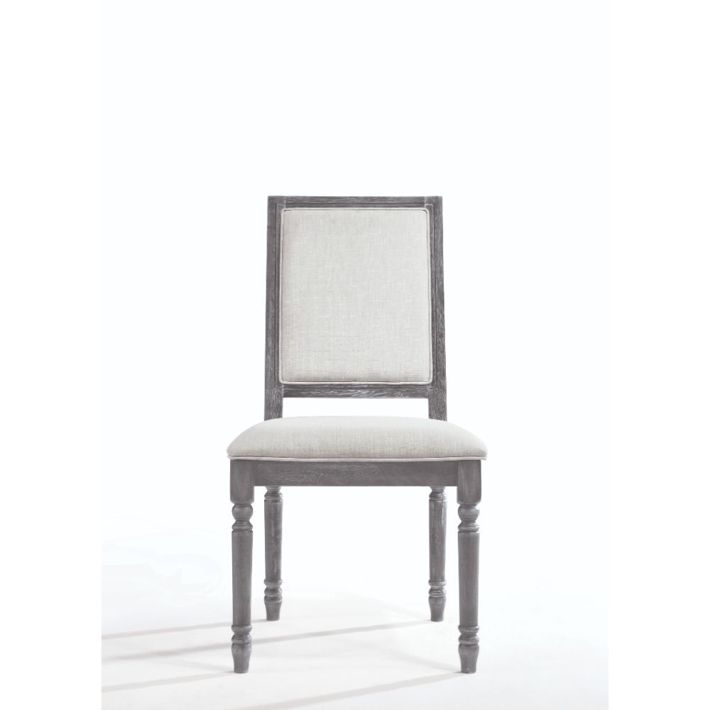 Leventis - Side Chair (Set of 2) - Cream Linen & Weathered Gray - Urban Living Furniture (Los Angeles, CA)