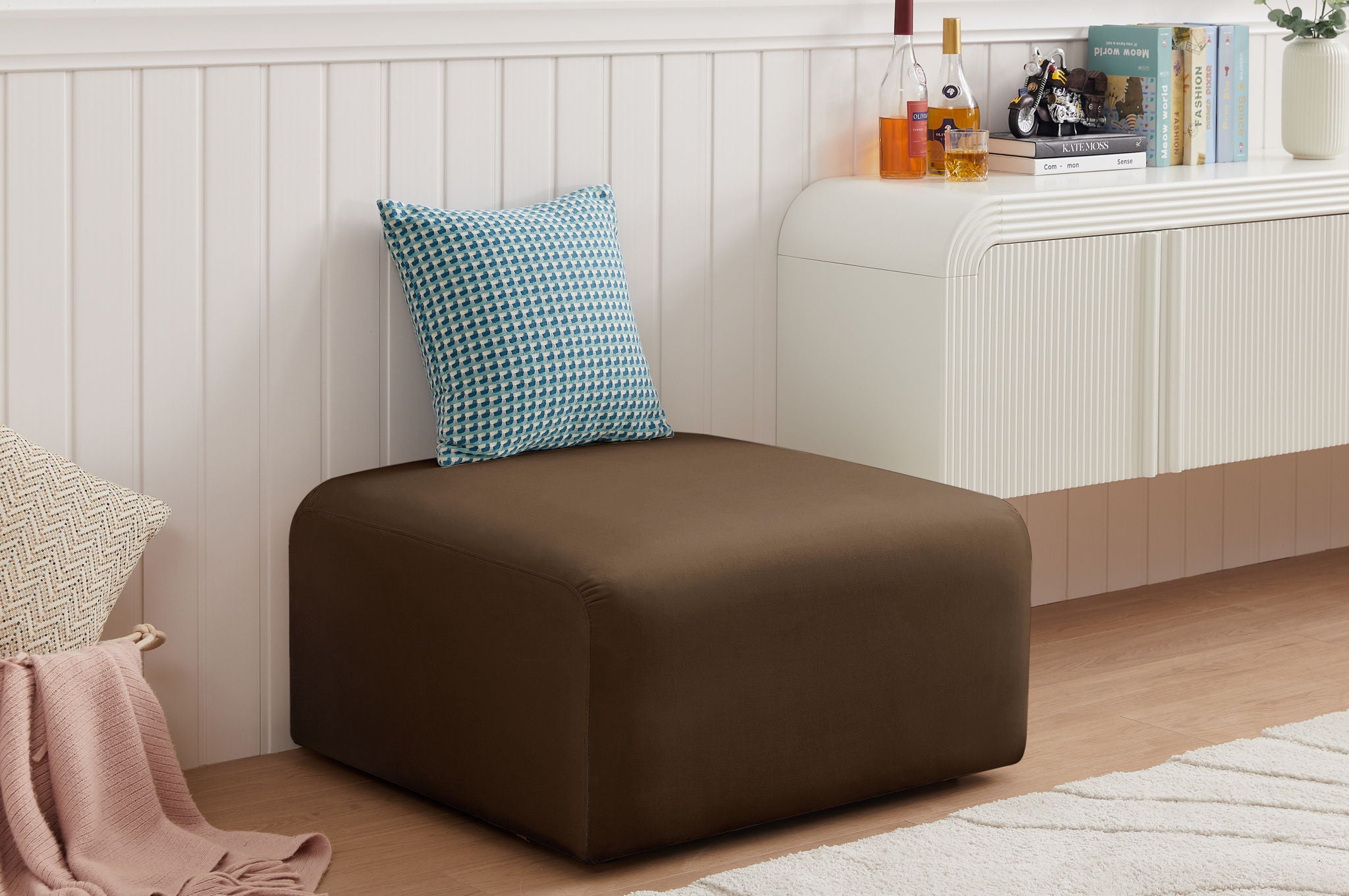 Arc - Velvet Ottoman - Urban Living Furniture (Los Angeles, CA)
