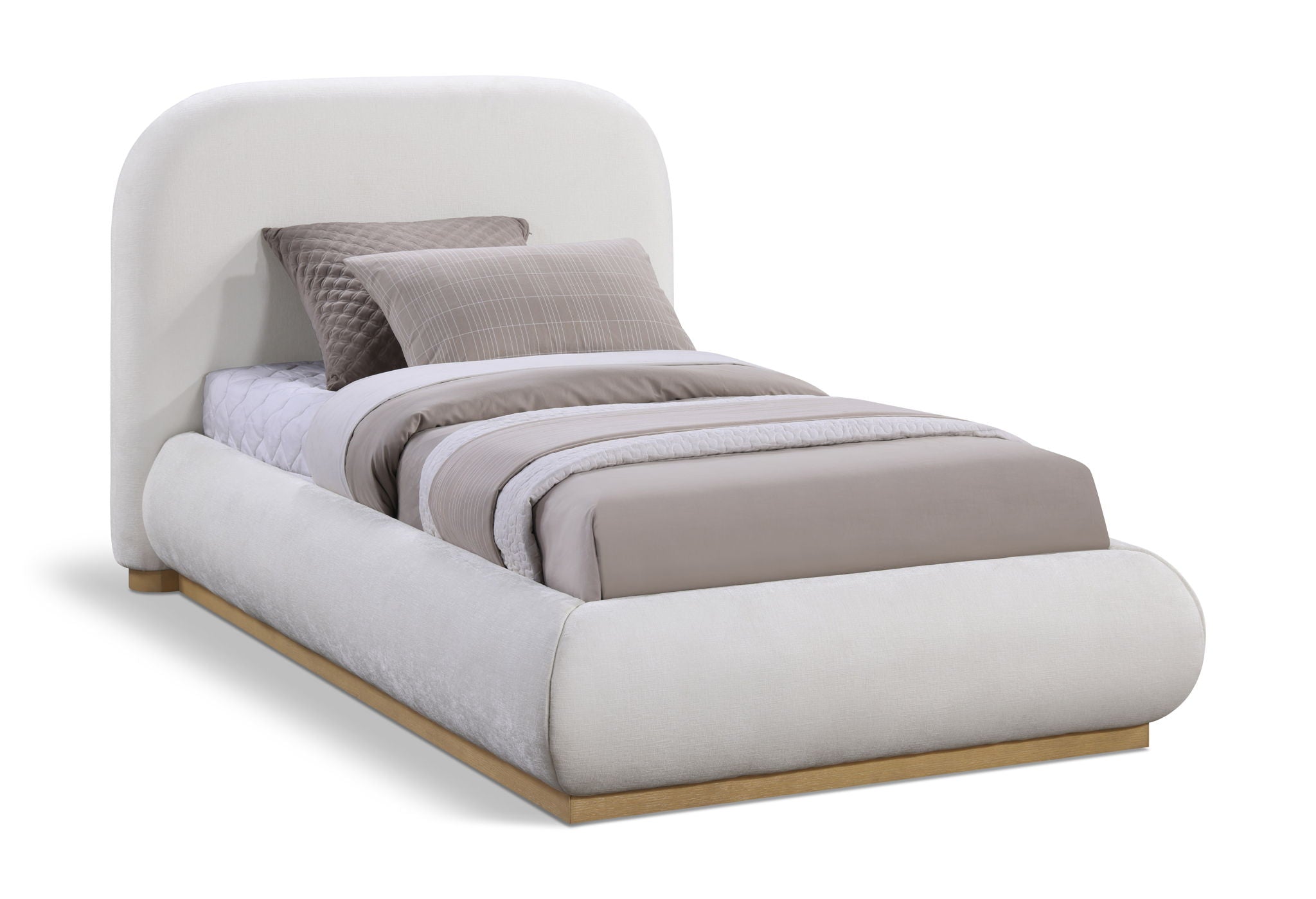 Vaughn - Chenille Bed With Natural Base - Urban Living Furniture (Los Angeles, CA)