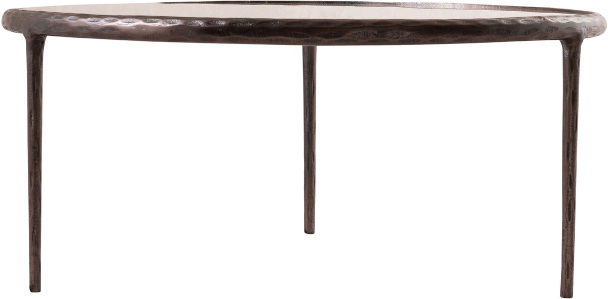 Evren - Glass Top And Aluminum Base Coffee Table