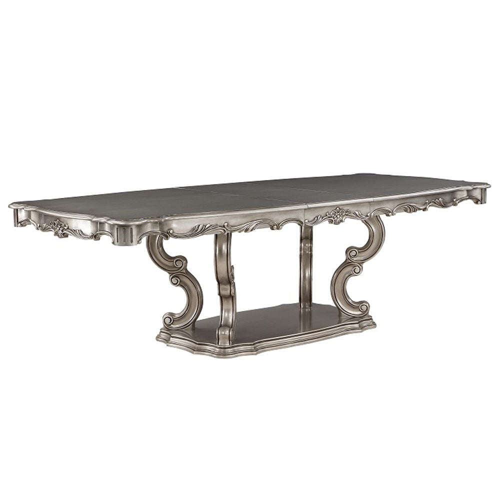Ariadne - Dining Table With Pedestal - Antique Platinum - Urban Living Furniture (Los Angeles, CA)