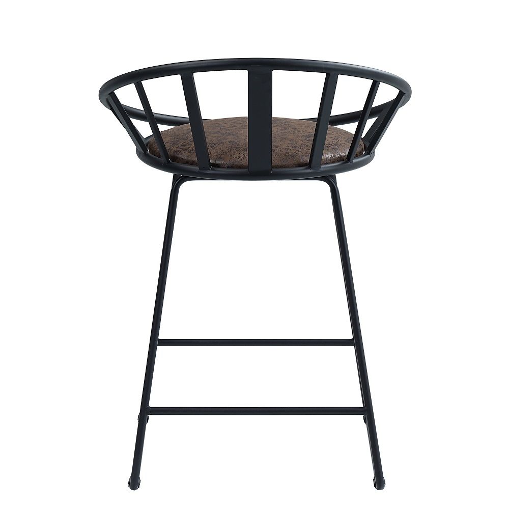 Zudora - Counter Height Chair (Set of 2) - Synthetic Leather & Black - Urban Living Furniture (Los Angeles, CA)