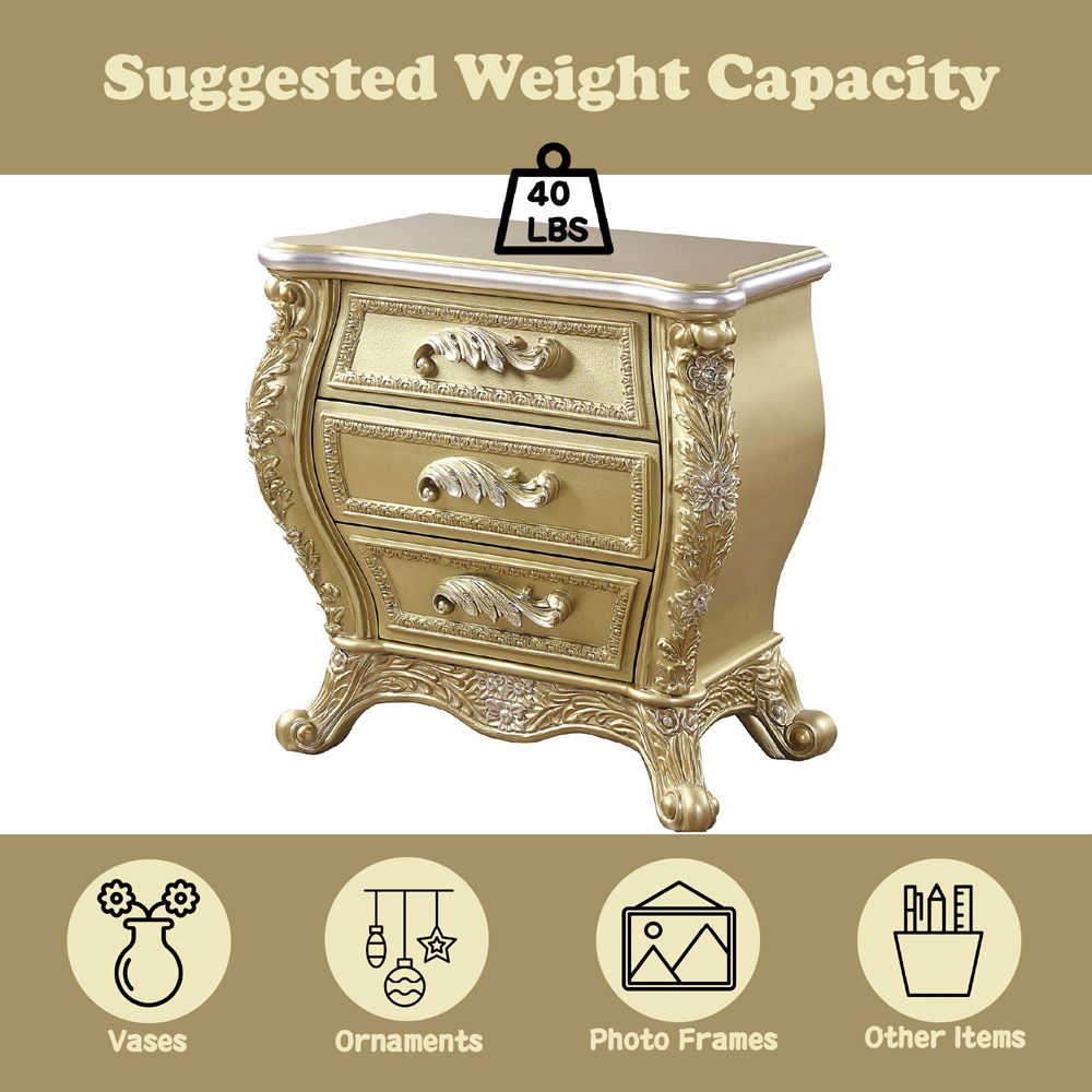 Cabriole - Nightstand - Gold - Urban Living Furniture (Los Angeles, CA)