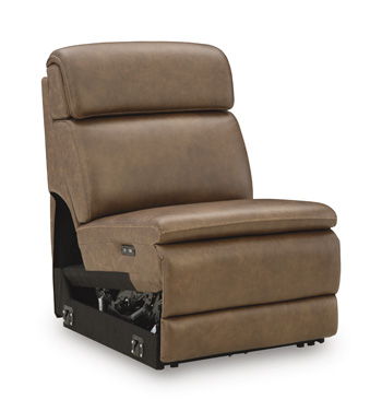 Mod Media - Power Armless Recliner With Adjustable Headrest - Saddle