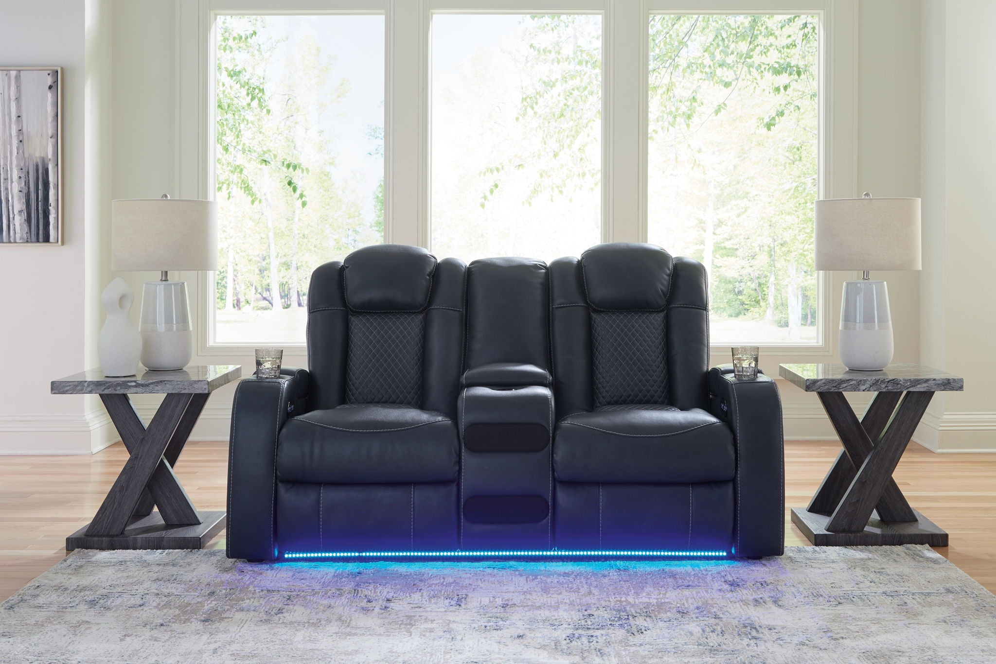Fyne-dyme - Power Reclining Loveseat With Console/Adj Hdrst - Urban Living Furniture (Los Angeles, CA)